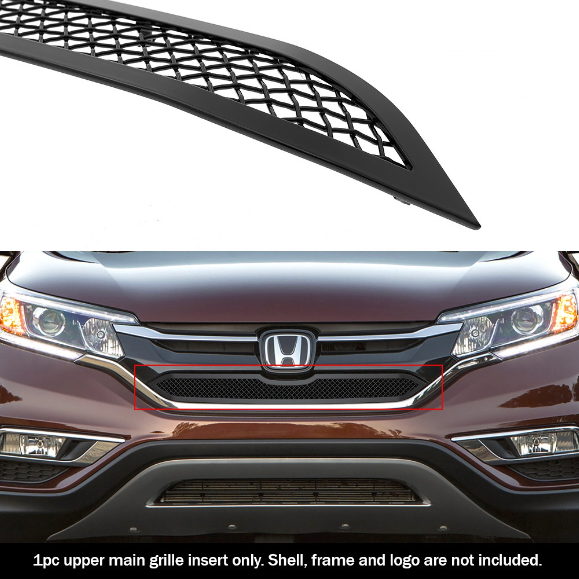2015-2016 Honda Cr-V Stainless Steel Black Powder Coated Finish 1.8 Mm Wire Mesh Black Wire Mesh Grille