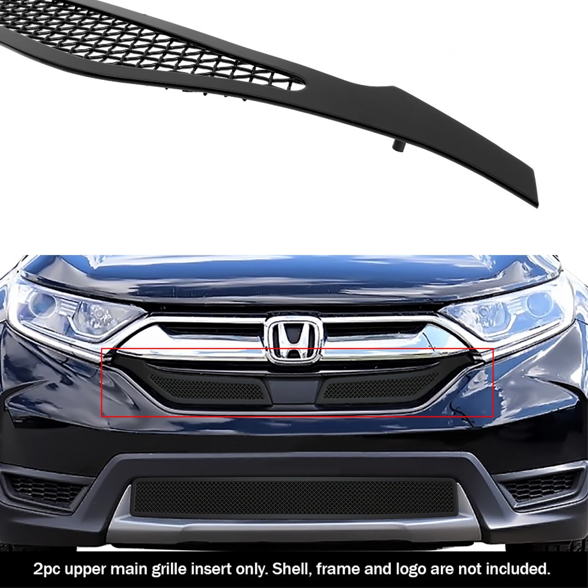2017-2019 Honda Cr-V Stainless Steel Black Powder Coated Finish 1.8 Mm Wire Mesh Black Wire Mesh Grille