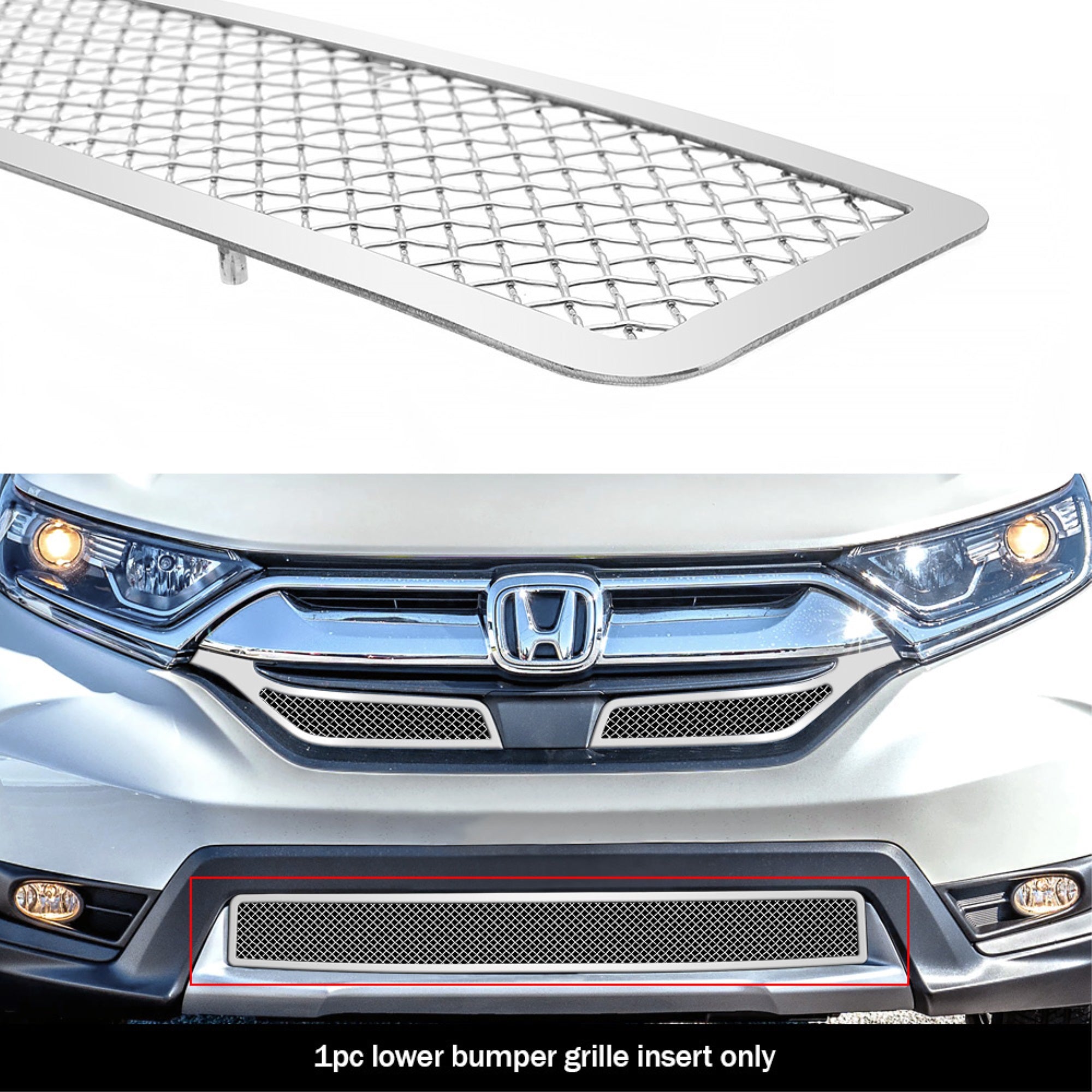 2017-2019 Honda Cr-V Stainless Steel Polished Finish 1.8 Mm Wire Mesh Mesh Grille