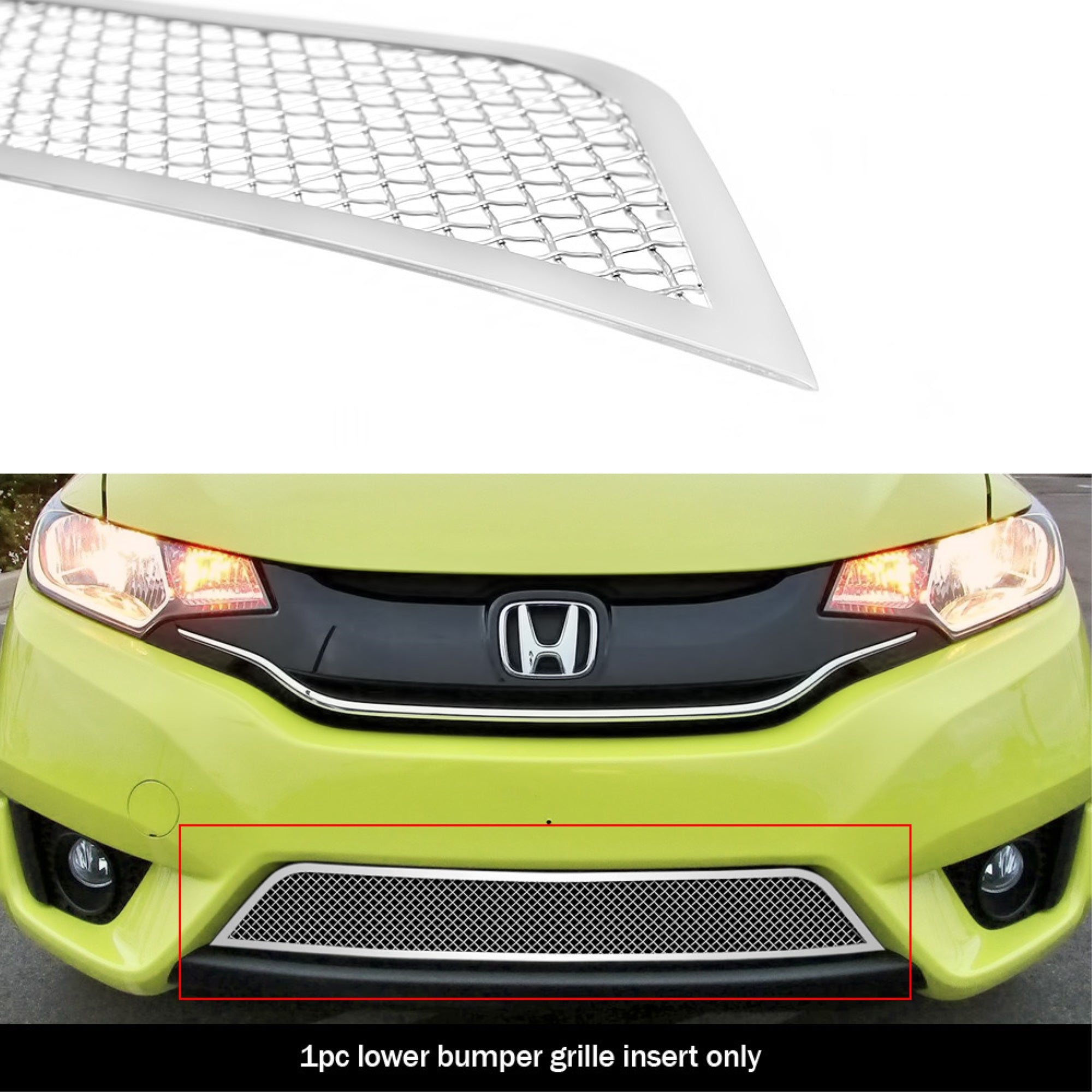 2015-2017 Honda Fit Stainless Steel Polished Finish 1.8 Mm Wire Mesh Mesh Grille
