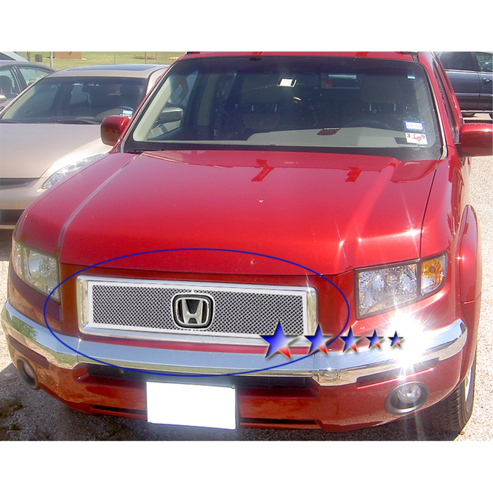 2005-2008 Honda Ridgeline Stainless Steel Polished Finish 1.8 Mm Wire Mesh Mesh Grille