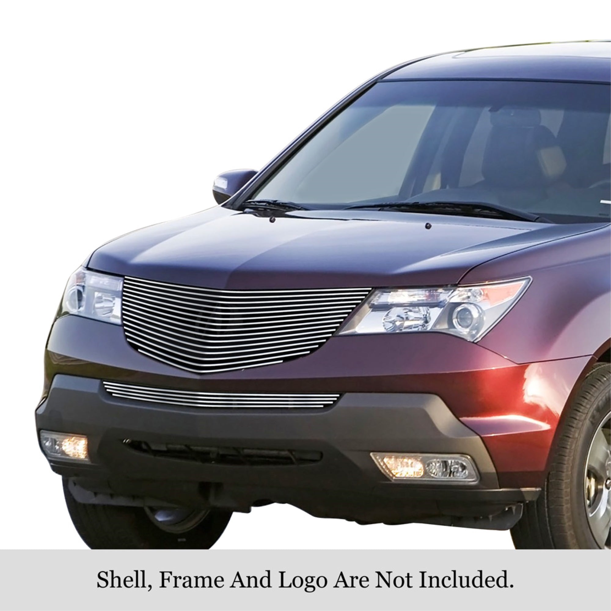 2007-2009 Acura Mdx Stainless Steel Silver Hairline Finish Finish 8X6 Horizontal Billet Stainless Steel Billet Grille
