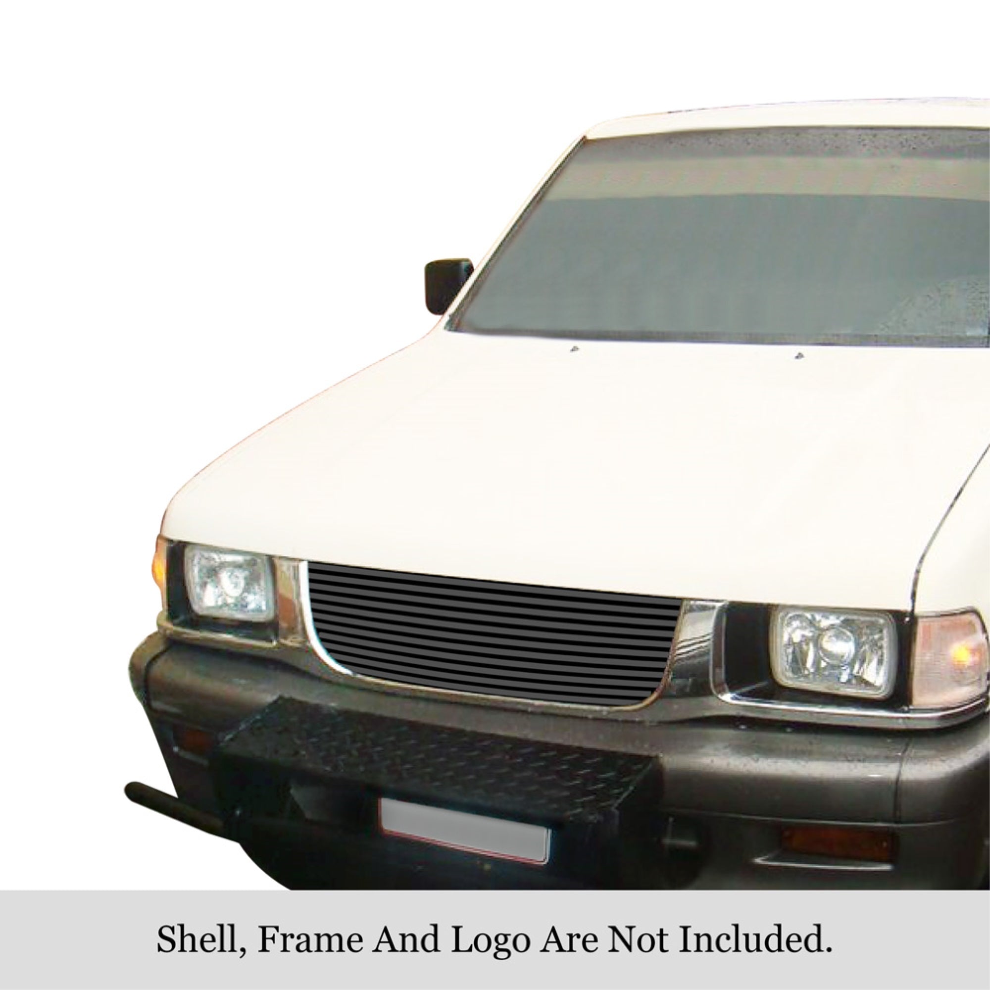 1993-1995 Isuzu Pickup  /1993-1997 Isuzu Rodeo Stainless Steel Black Powder Coated Finish 8X6 Horizontal Billet Black Stainless Steel Billet Grille