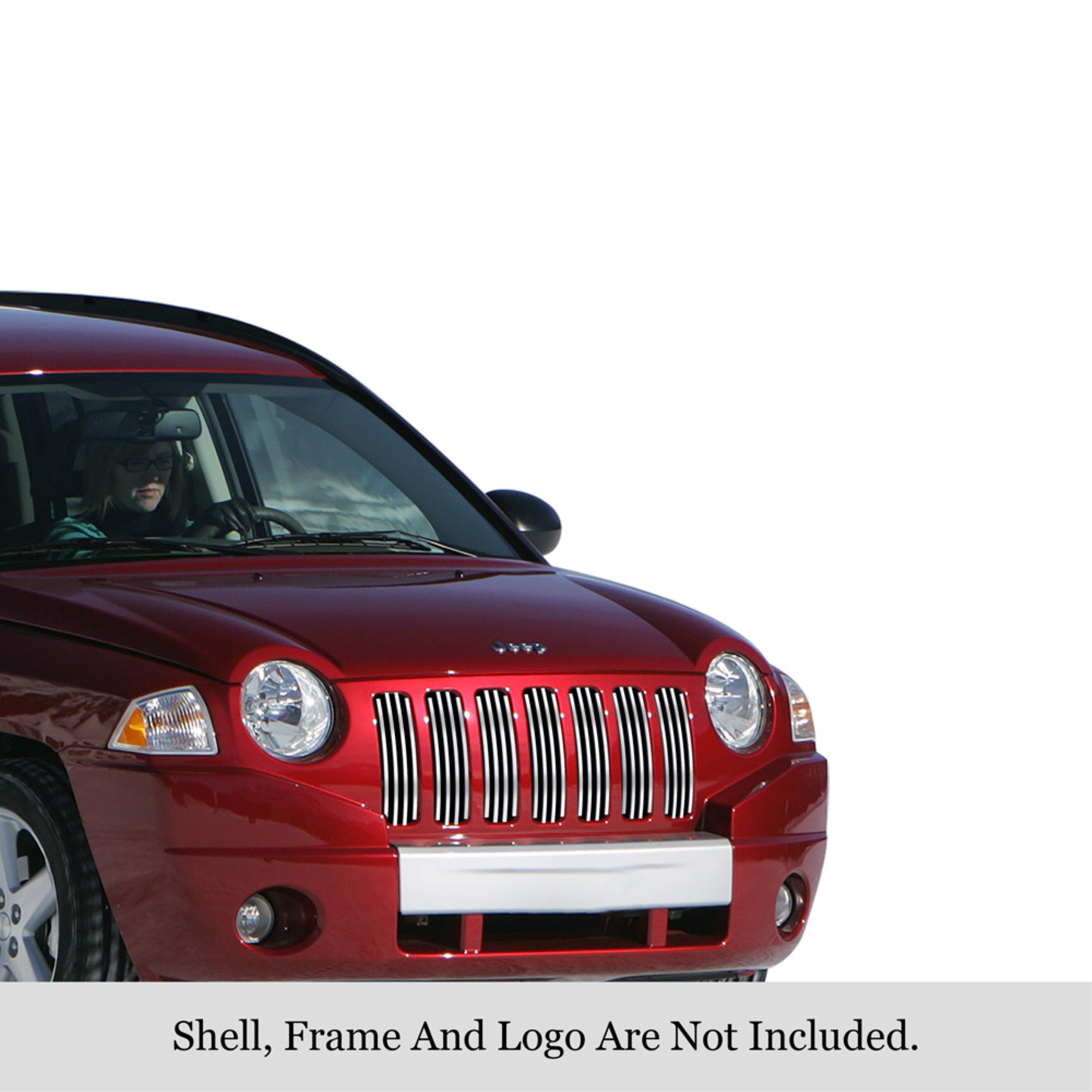 2006-2010 Jeep Compass 304 Stainless Steel Polished Finish 8X6 Vertical Billet Stainless Steel Billet Grille