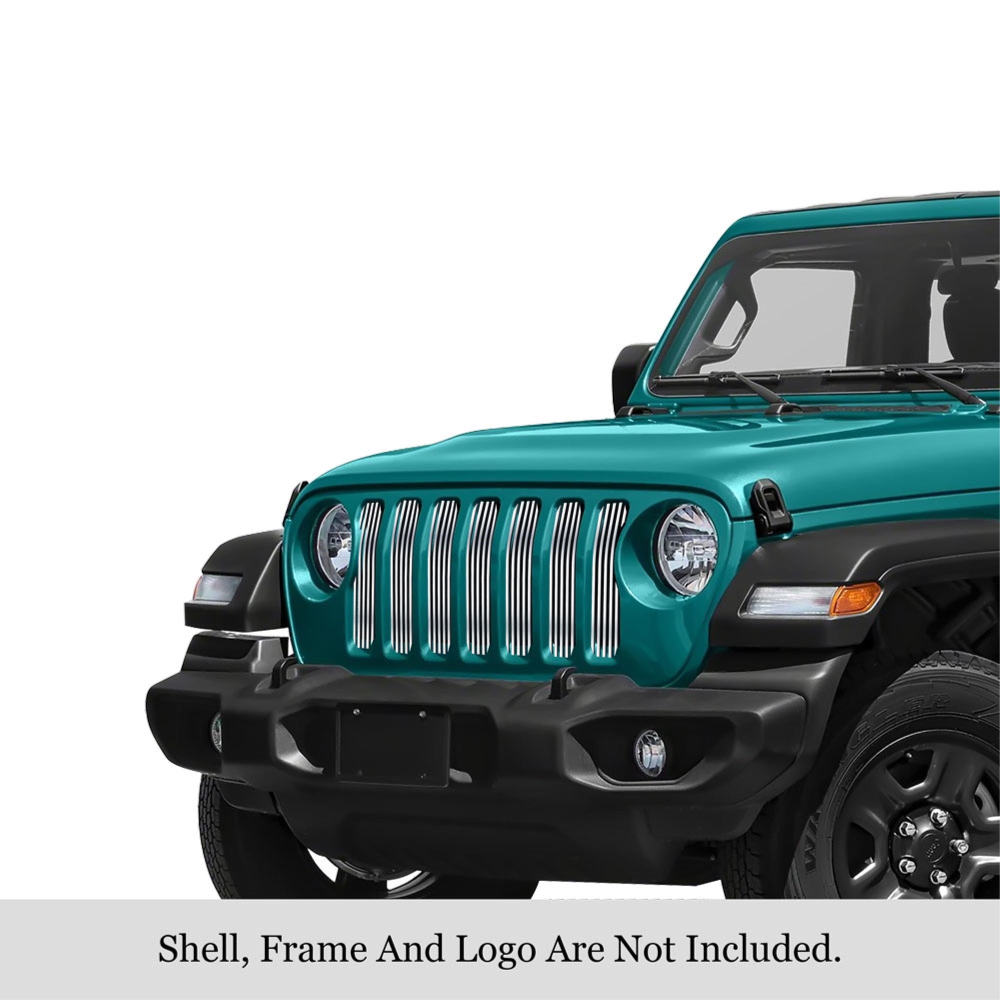 2020-2021 Jeep Gladiator 304 Stainless Steel Polished Finish 8X6 Horizontal Billet Stainless Steel Billet Grille