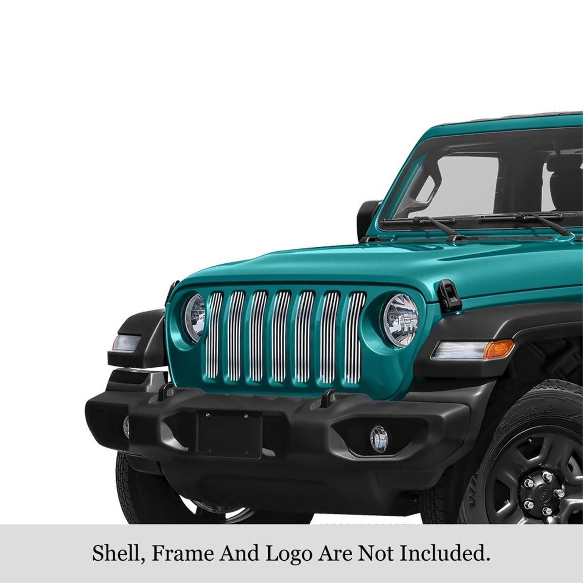 2020-2021 Jeep Gladiator 304 Stainless Steel Polished Finish 8X6 Horizontal Billet Stainless Steel Billet Grille