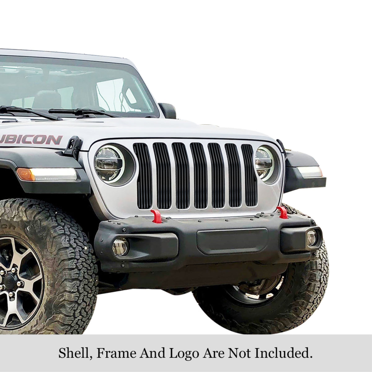 2018-2022 Jeep Wrangler Jl Not For Jk Stainless Steel Black Powder Coated Finish Vertical Billet Black Stainless Steel Billet Grille