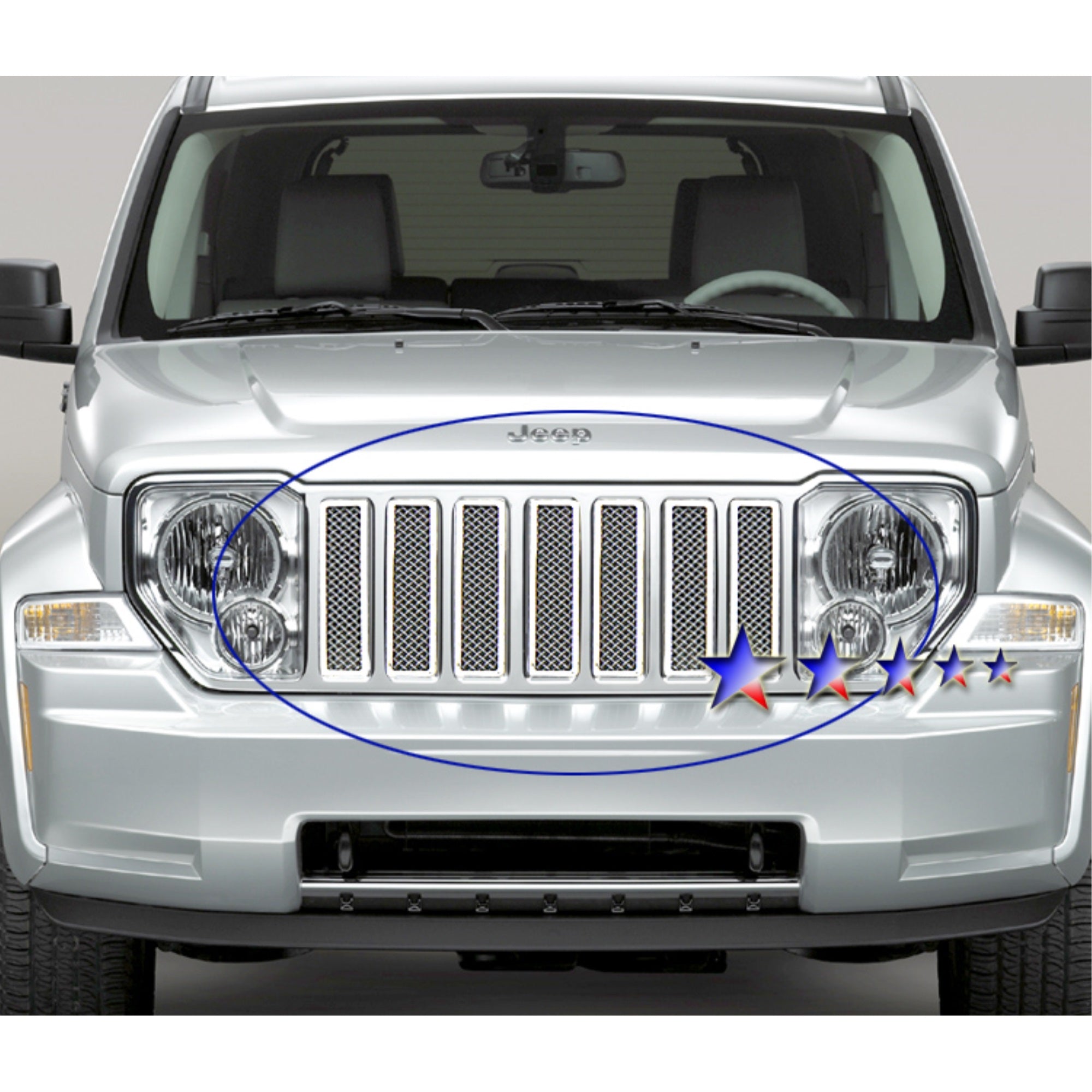2008-2012 Jeep Liberty Stainless Steel Polished Finish 1.8 Mm Wire Mesh Mesh Grille