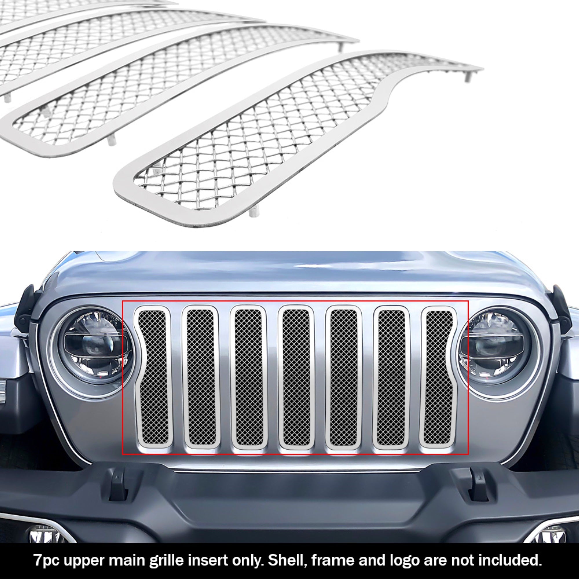 2020-2021 Jeep Gladiator Stainless Steel Polished Finish 1.8 Mm Wire Mesh Mesh Grille