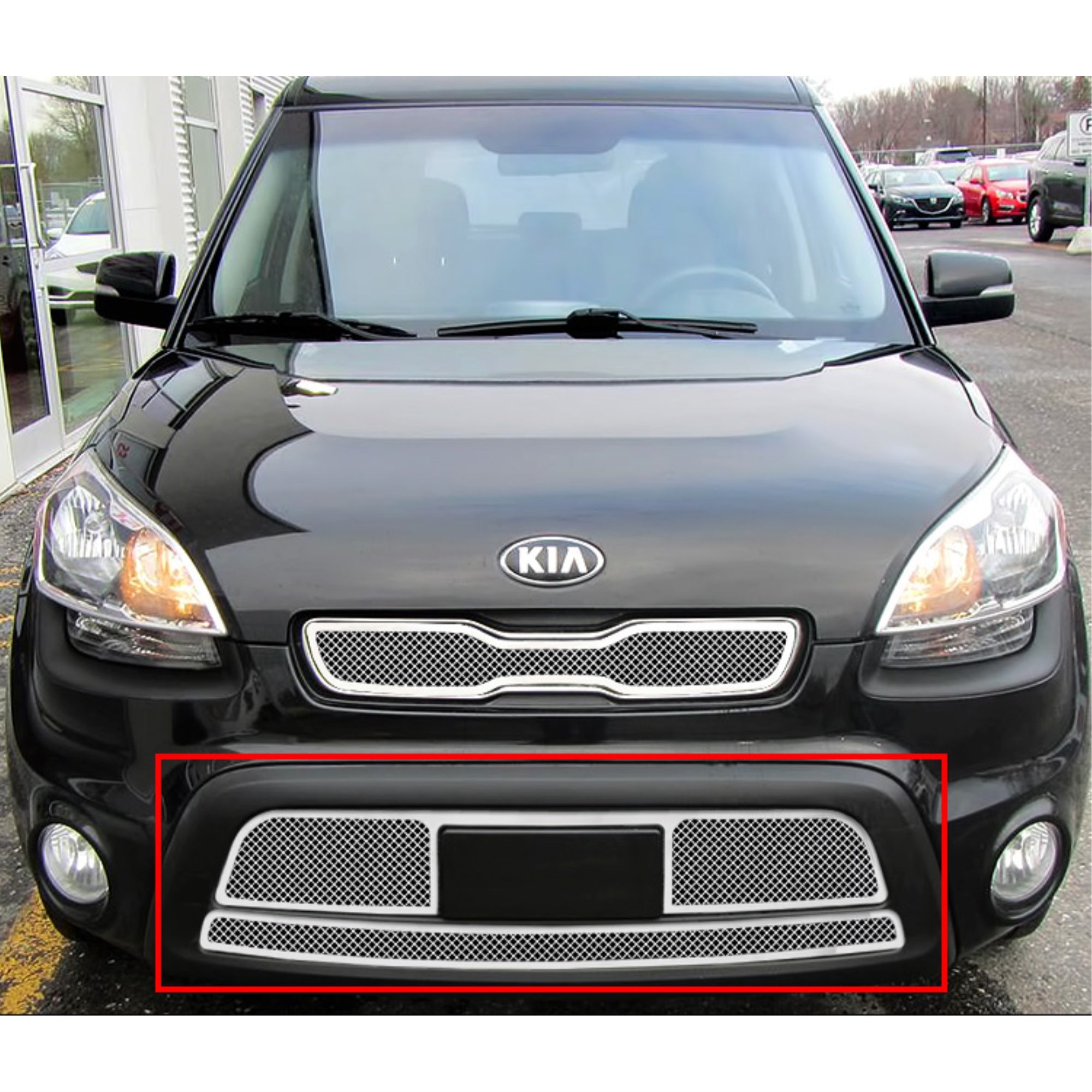 2012-2013 Kia Soul Stainless Steel Polished Finish 1.8 Mm Wire Mesh Mesh Grille