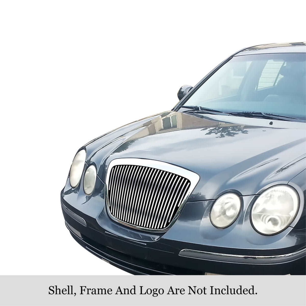 2004-2006 Kia Amanti 304 Stainless Steel Polished Finish 8X6 Vertical Billet Stainless Steel Billet Grille