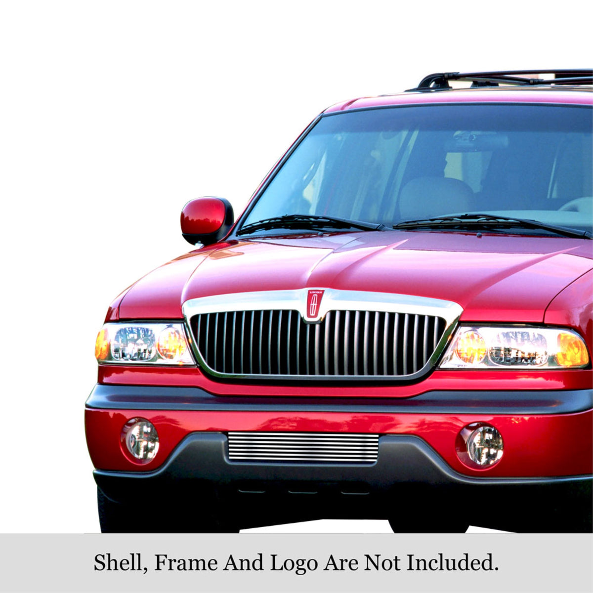 1998-2002 Lincoln Navigator 304 Stainless Steel Polished Finish 8X6 Horizontal Billet Stainless Steel Billet Grille