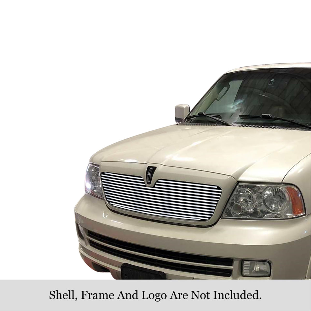 2003-2006 Lincoln Navigator 304 Stainless Steel Polished Finish 8X6 Horizontal Billet Stainless Steel Billet Grille