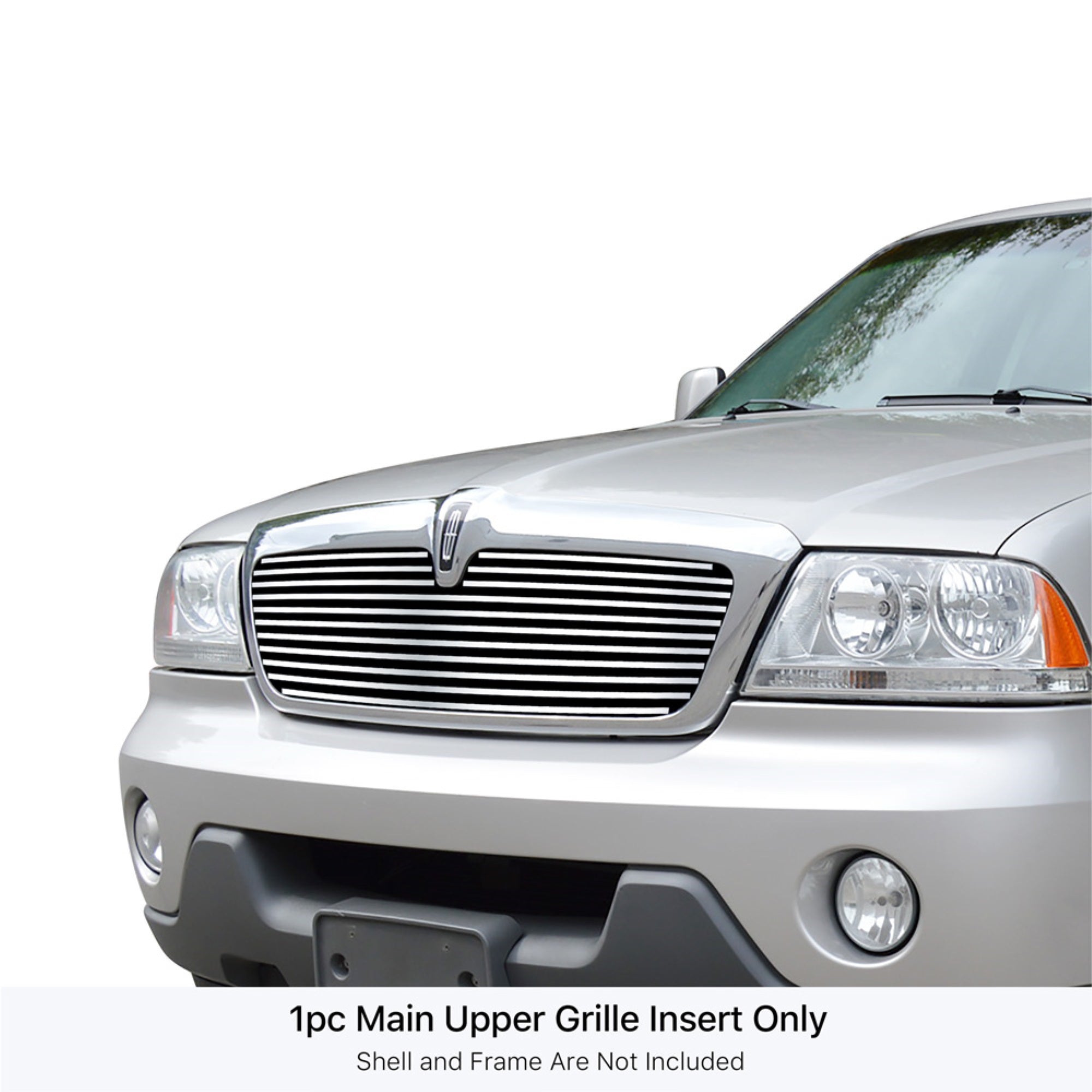 2003-2005 Lincoln Aviator 304 Stainless Steel Polished Finish 8X6 Horizontal Billet Stainless Steel Billet Grille