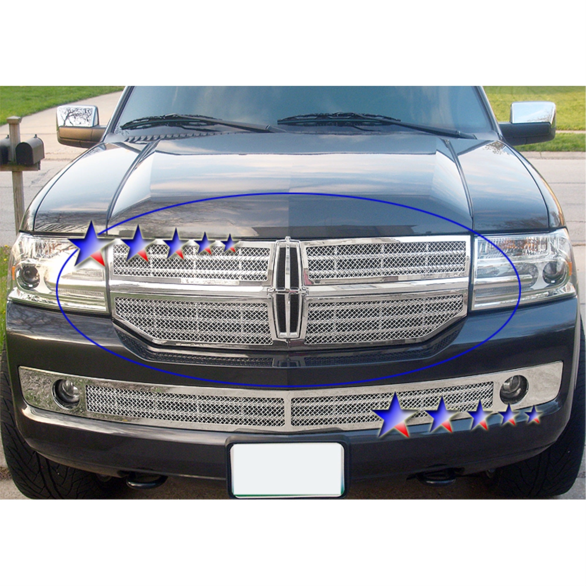2007-2014 Lincoln Navigator Stainless Steel Polished Finish 1.8 Mm Wire Mesh Mesh Grille