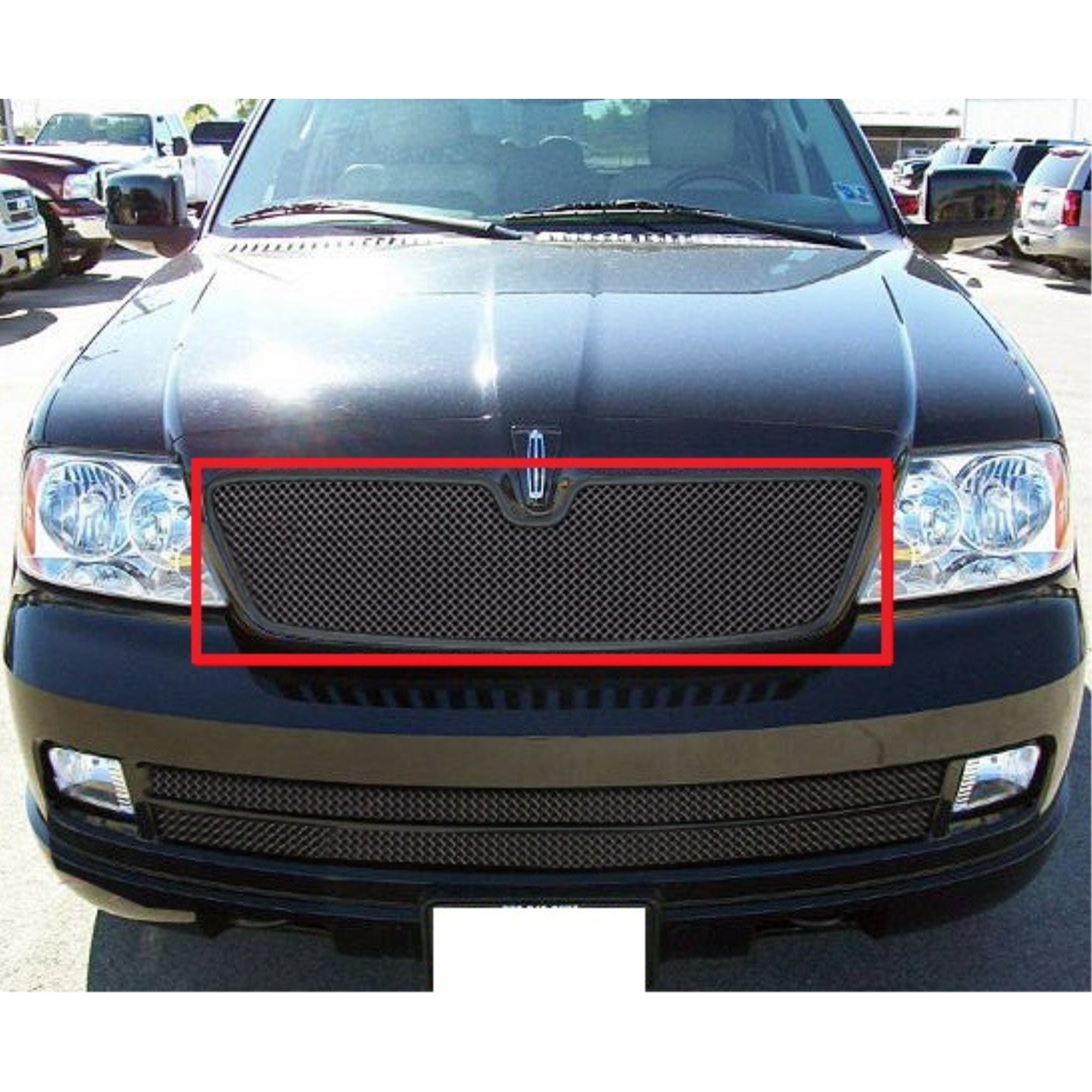 2003-2006 Lincoln Navigator Stainless Steel Black Powder Coated Finish 1.8 Mm Wire Mesh Black Wire Mesh Grille