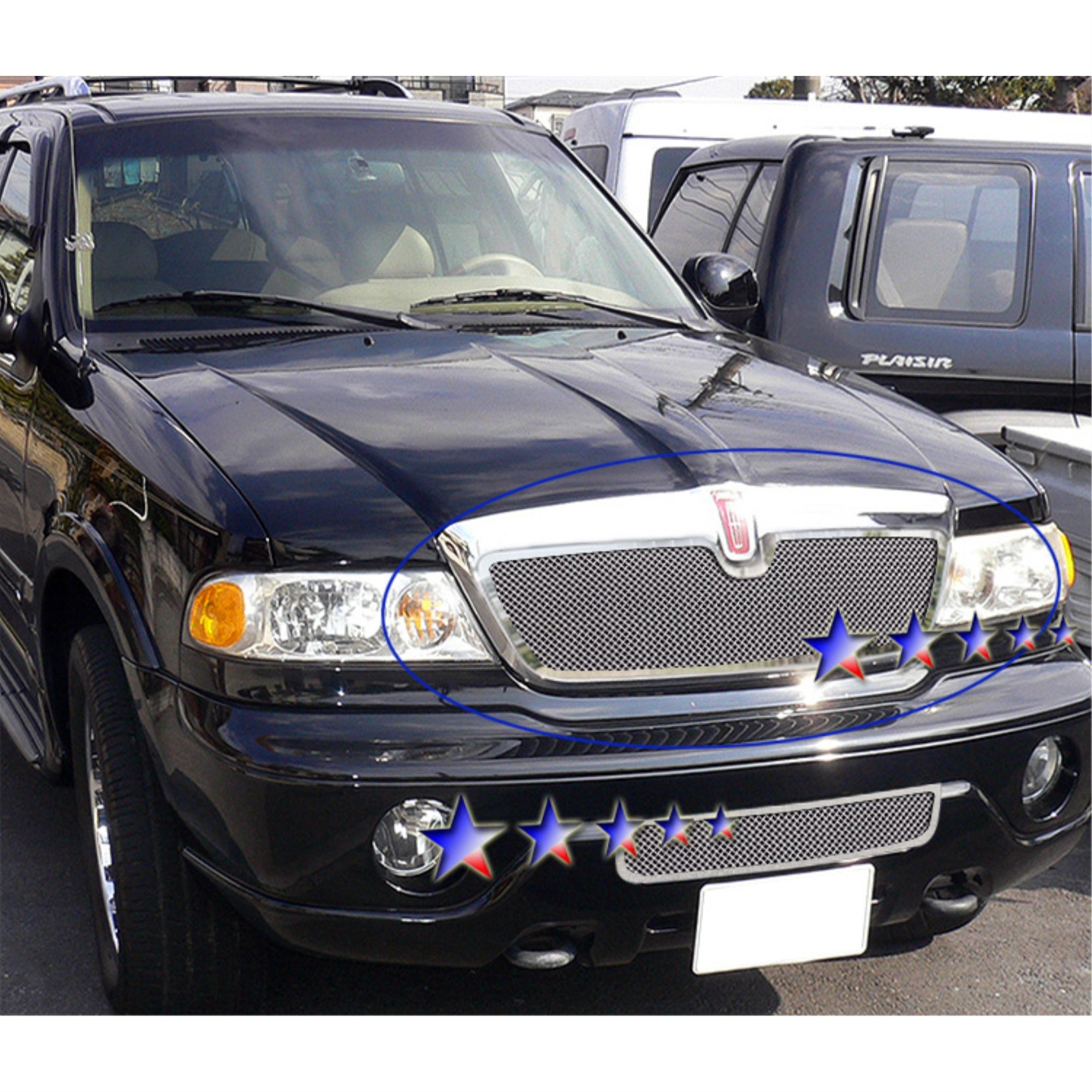 2003-2006 Lincoln Navigator Stainless Steel Polished Finish 1.8 Mm Wire Mesh Mesh Grille