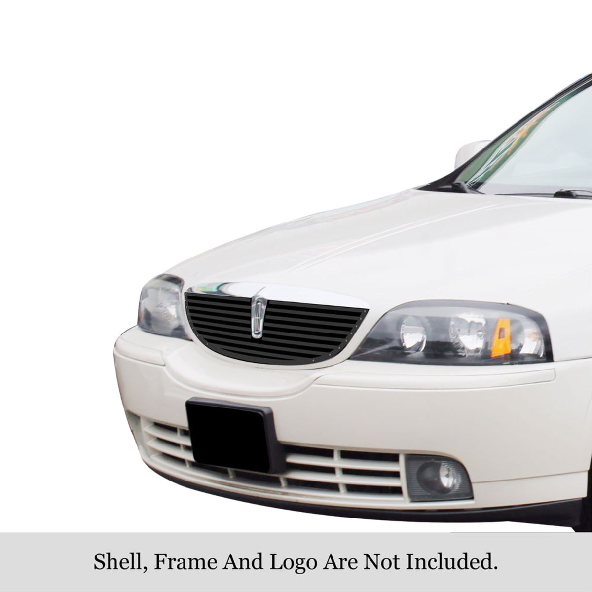 2000-2002 Lincoln Ls W/Lower Billet Molding Stainless Steel Black Powder Coated Finish 8X6 Horizontal Billet Black Stainless Steel Billet Grille