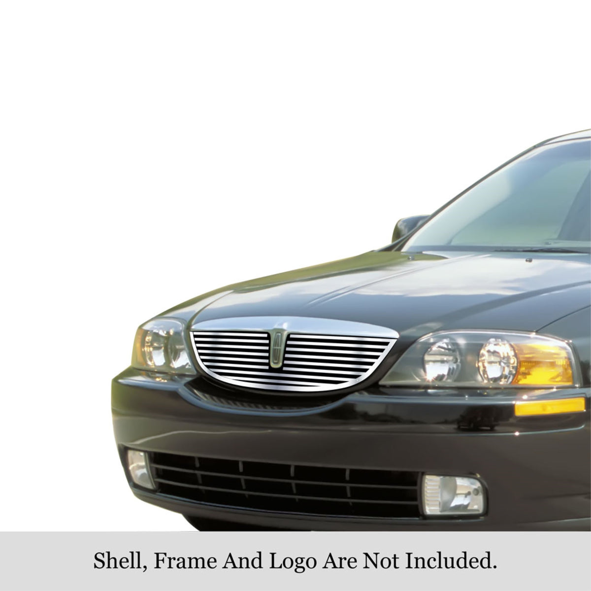 2000-2002 Lincoln Ls W/Lower Billet Molding 304 Stainless Steel Polished Finish 8X6 Horizontal Billet Stainless Steel Billet Grille