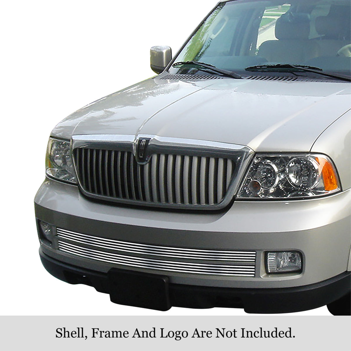 2005-2006 Lincoln Navigator 304 Stainless Steel Polished Finish 8X6 Horizontal Billet Stainless Steel Billet Grille