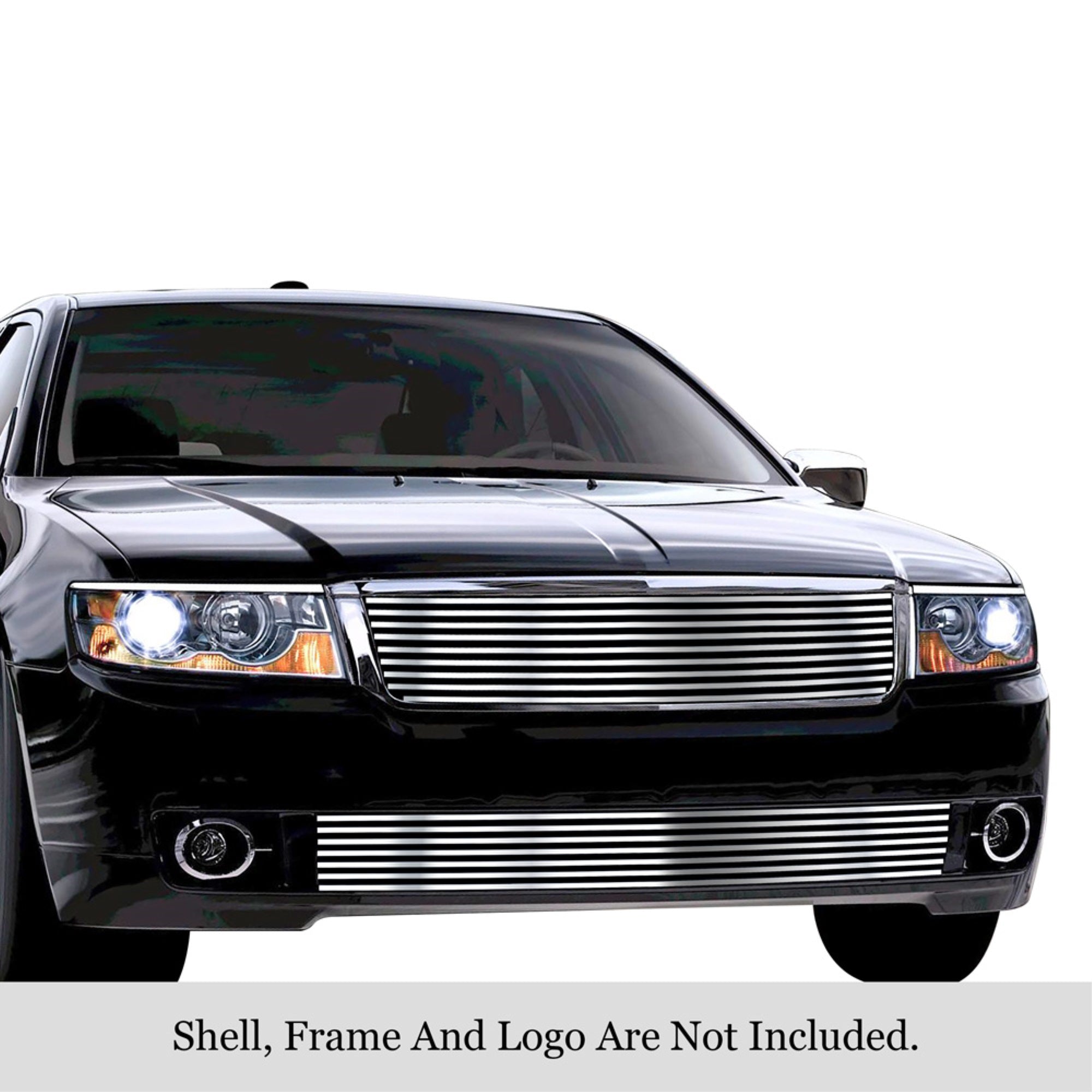 2007-2008 Lincoln Mkz Stainless Steel Silver Hairline Finish Finish 8X6 Horizontal Billet Stainless Steel Billet Grille