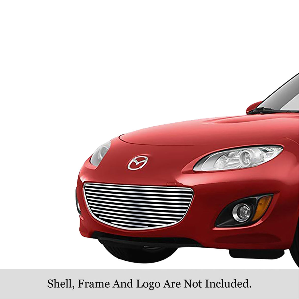 2009-2012 Mazda Mx-5 Honeycomb Style Only 304 Stainless Steel Polished Finish 8X6 Horizontal Billet Stainless Steel Billet Grille