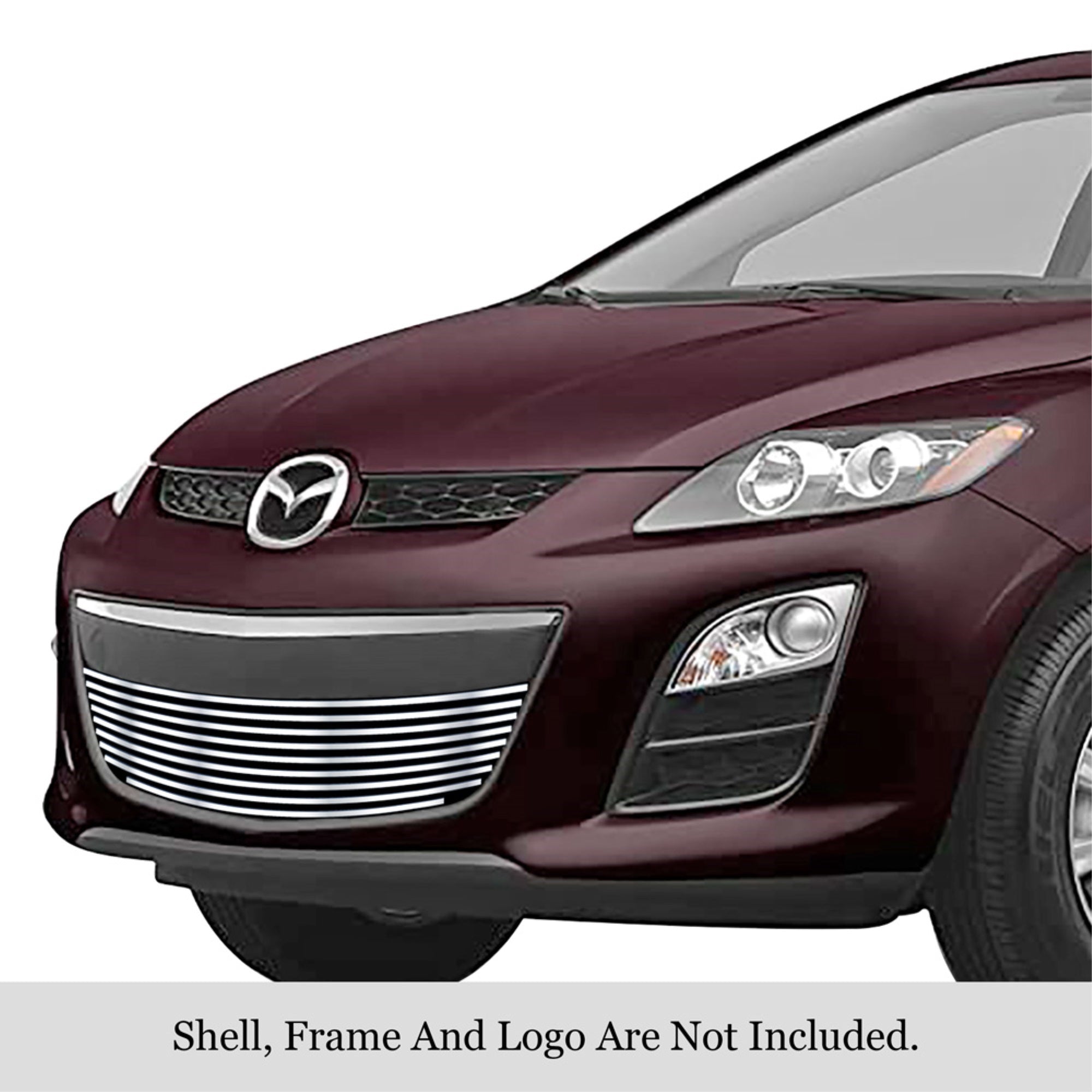 2010-2012 Mazda Cx-7 304 Stainless Steel Polished Finish 8X6 Horizontal Billet Stainless Steel Billet Grille