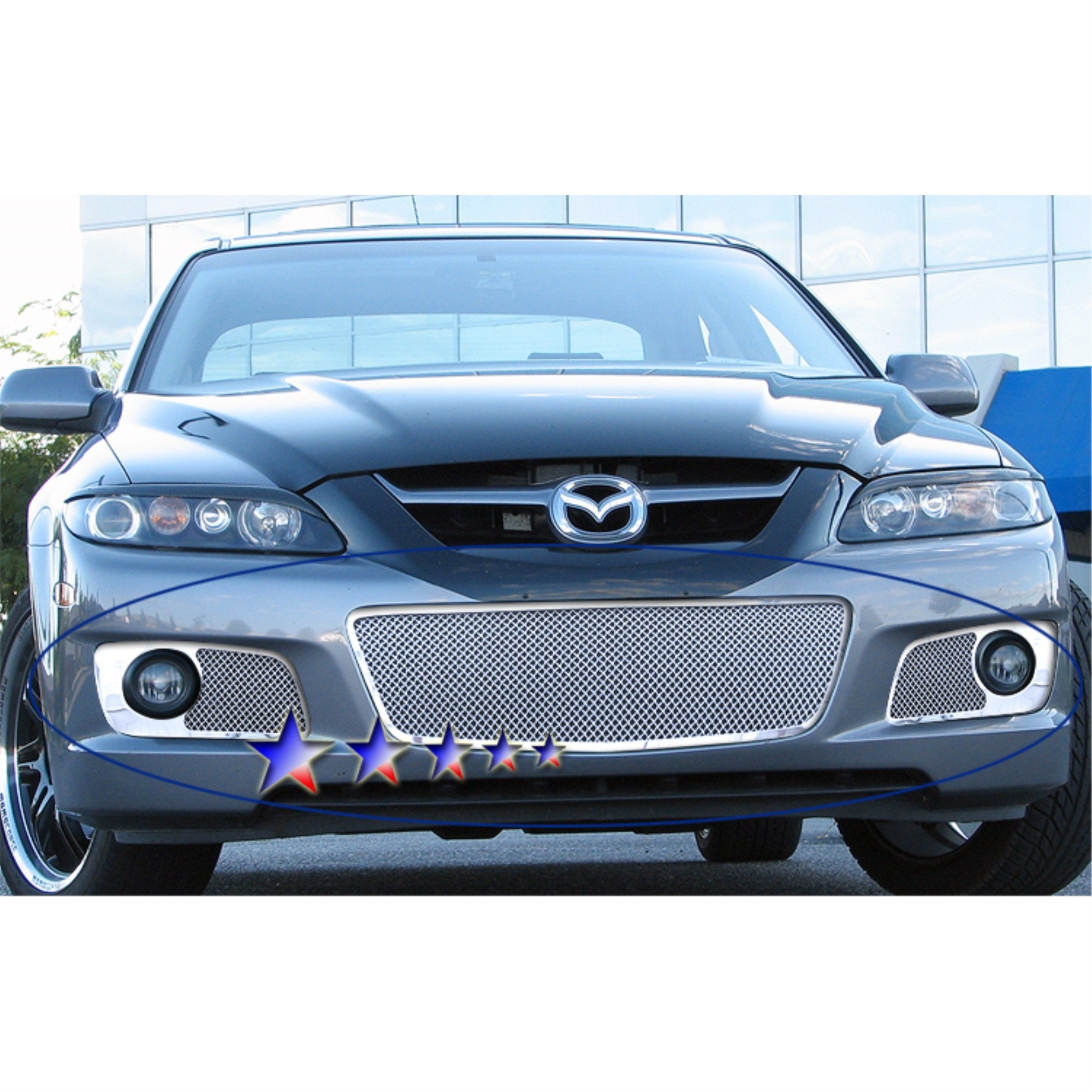 2006-2007 Mazda Speed 6 Stainless Steel Polished Finish 1.8 Mm Wire Mesh Mesh Grille