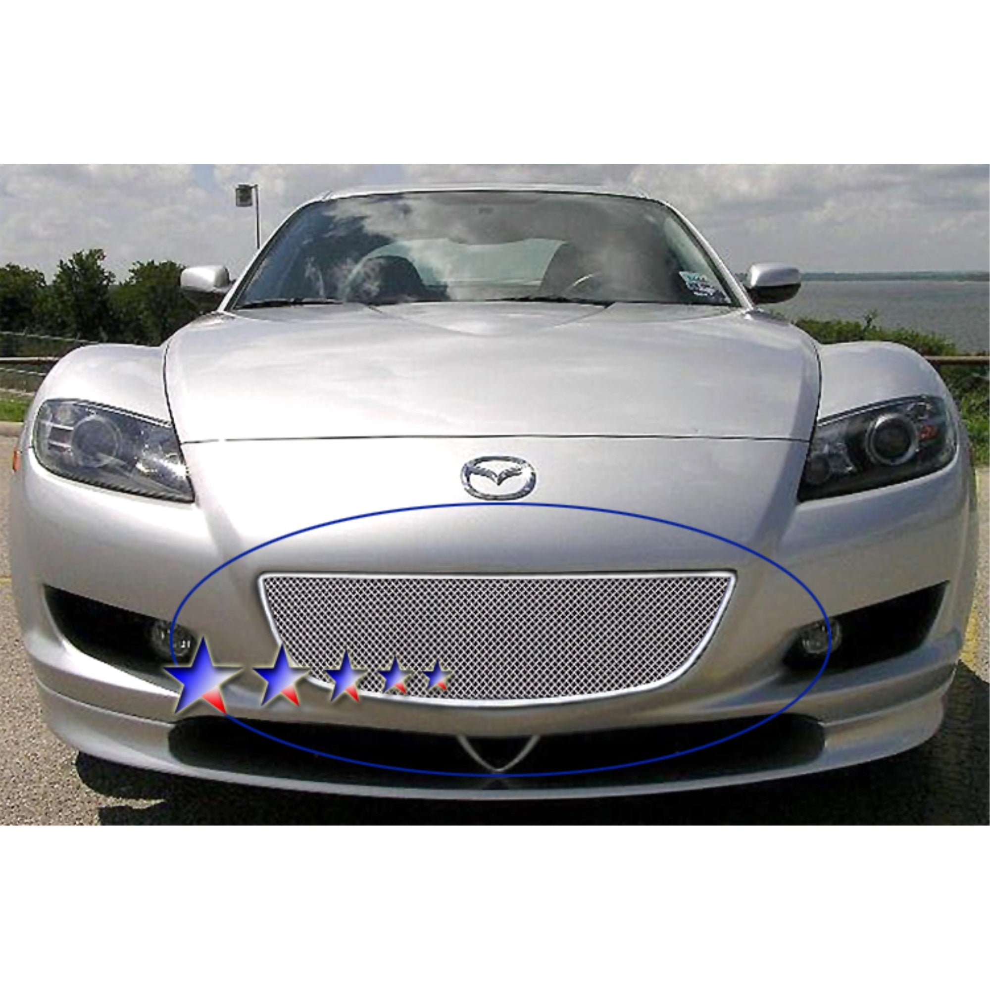 2004-2008 Mazda Rx-8 Stainless Steel Polished Finish 1.8 Mm Wire Mesh Mesh Grille