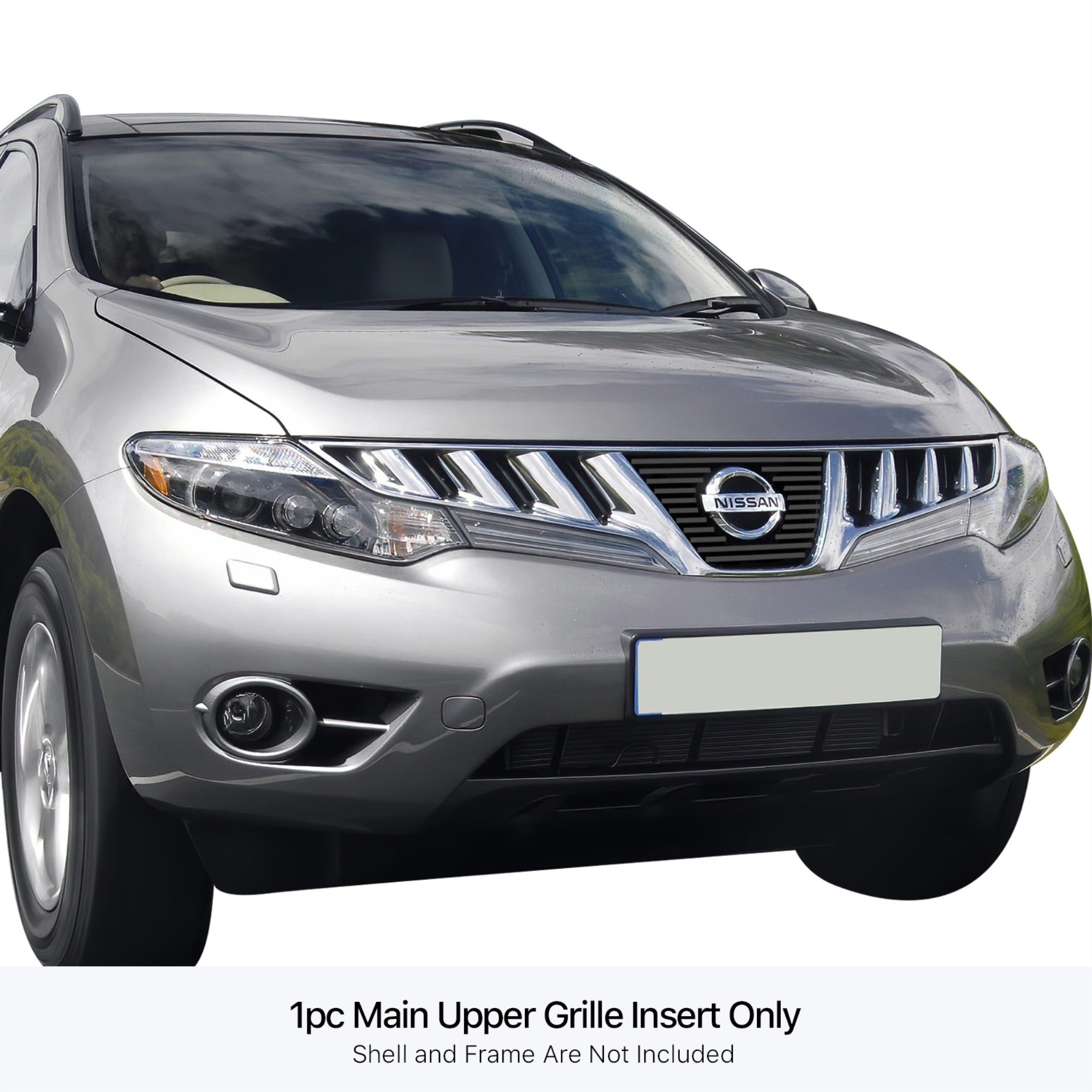 Stainless Steel Main Upper Black Stainless Steel Billet Grille 2009-2010  Murano