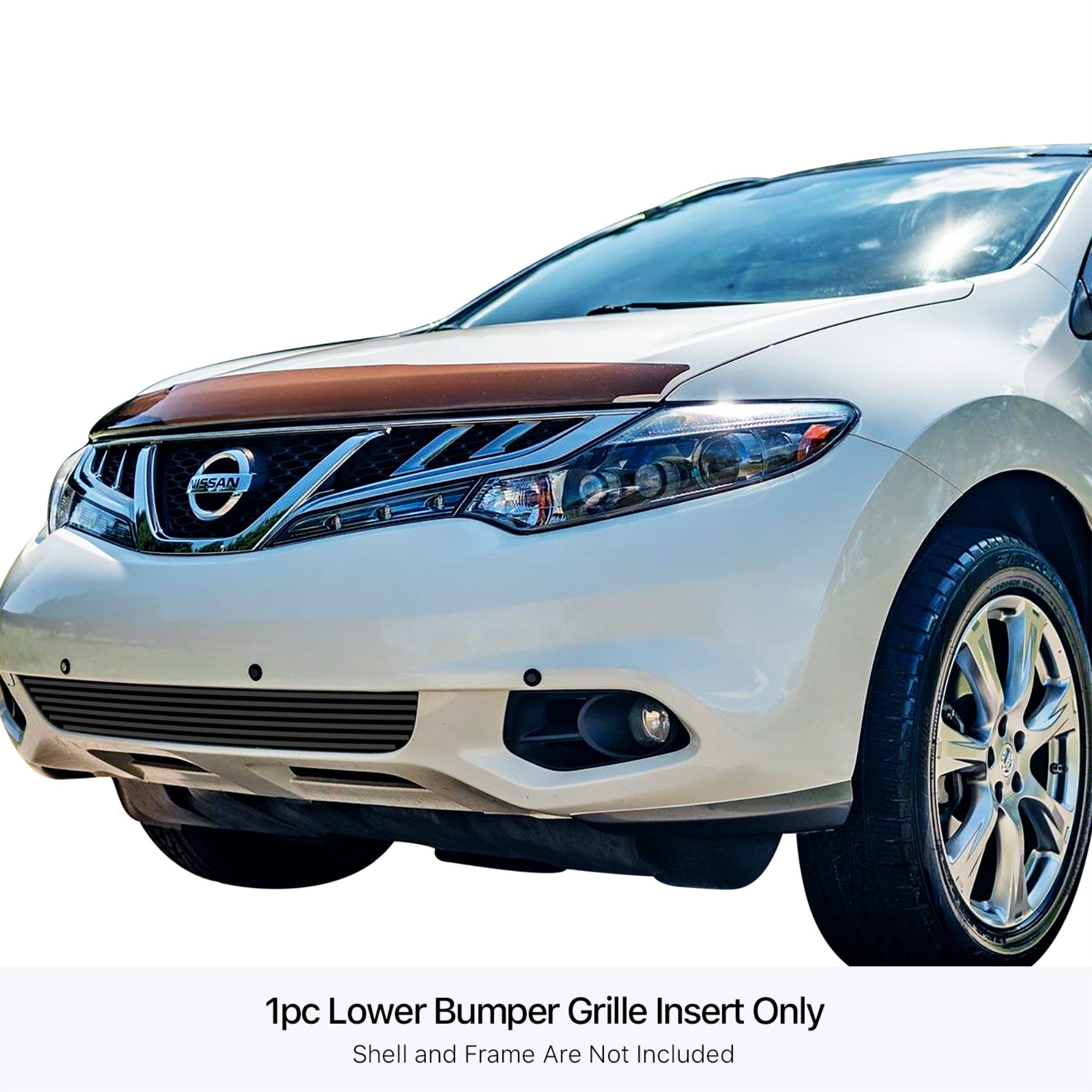 Stainless Steel Lower Bumper Black Stainless Steel Billet Grille 2011-2014  Murano