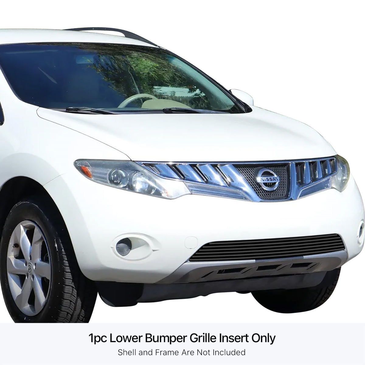 Stainless Steel Lower Bumper Black Stainless Steel Billet Grille 2009-2010  Murano