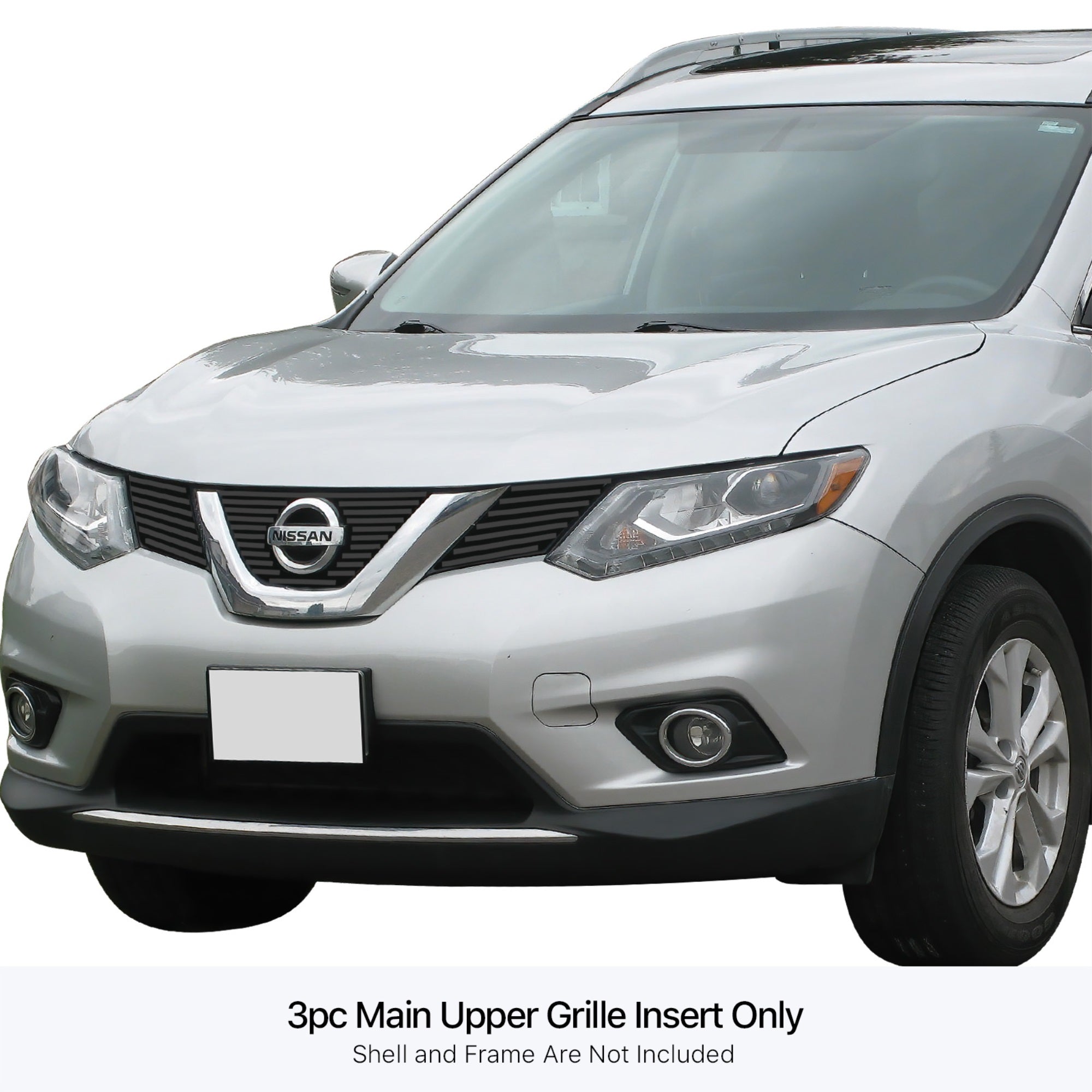 Stainless Steel Main Upper Black Stainless Steel Billet Grille 2014-2016  Rogue