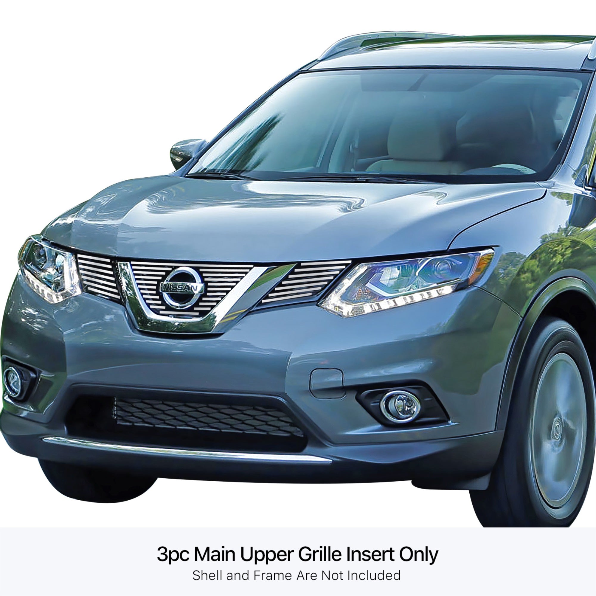 Stainless Steel Main Upper Stainless Steel Billet Grille 2014-2016  Rogue