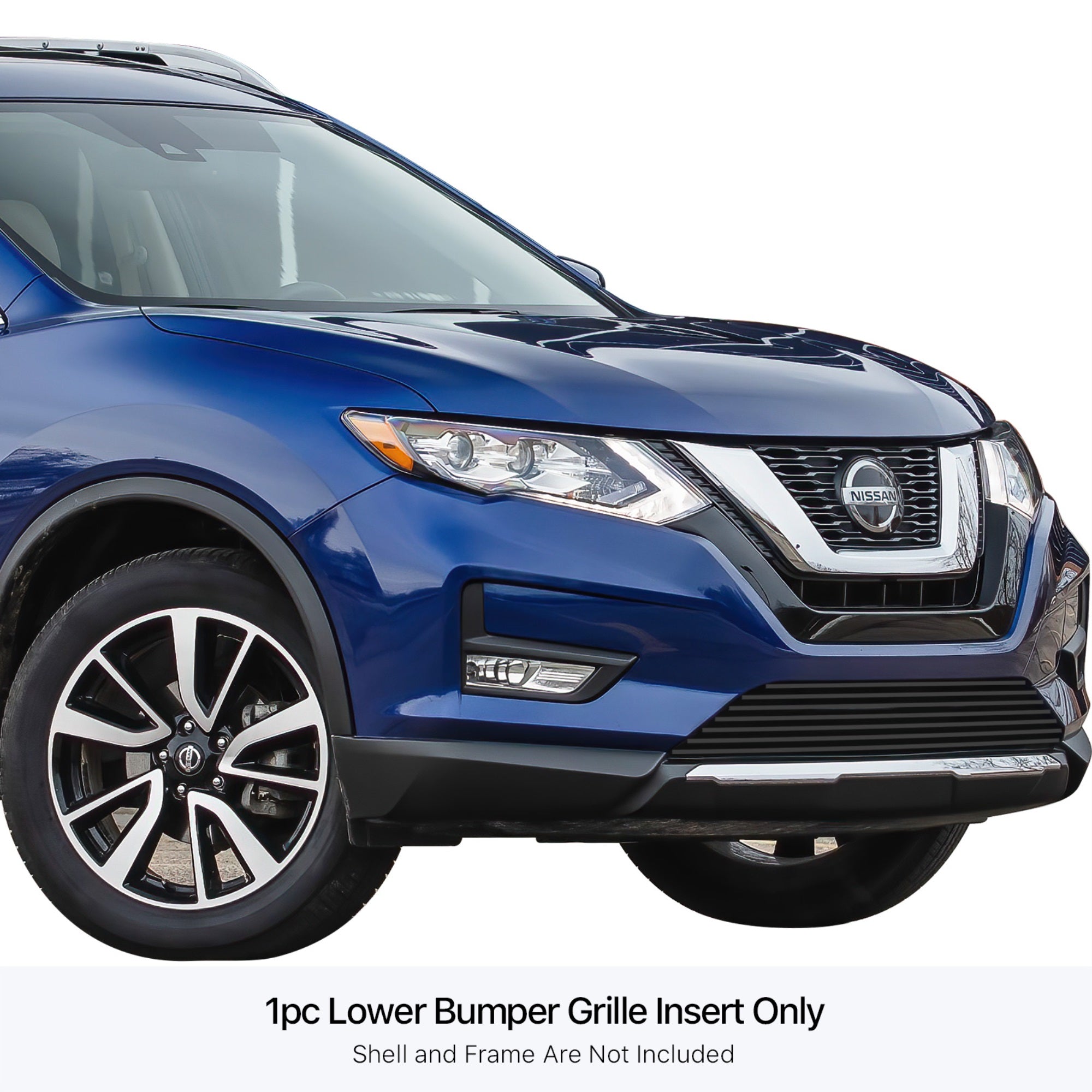 Stainless Steel Lower Bumper Black Stainless Steel Billet Grille 2017-2020  Rogue