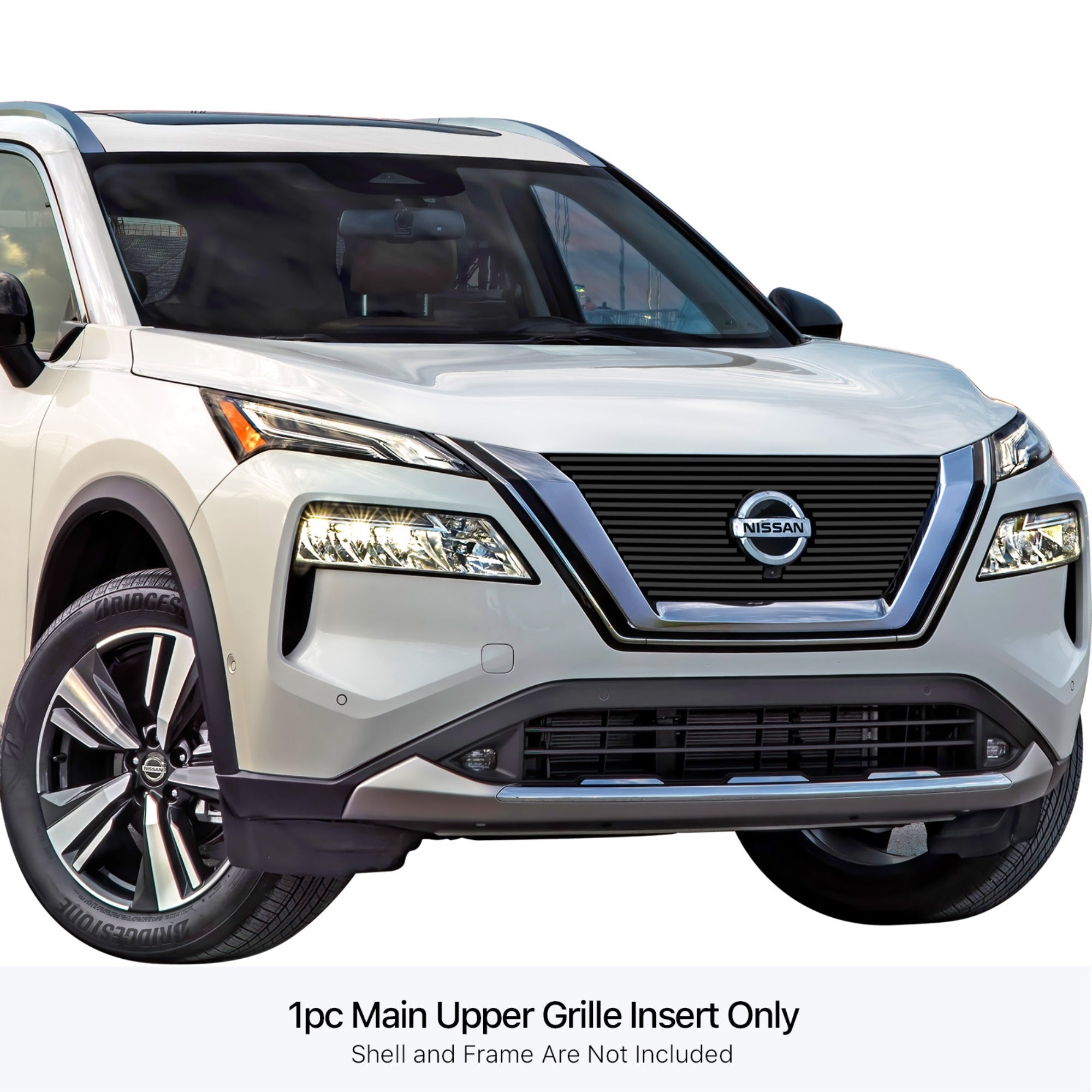 Stainless Steel Main Upper Black Stainless Steel Billet Grille 2021-2023  Rogue