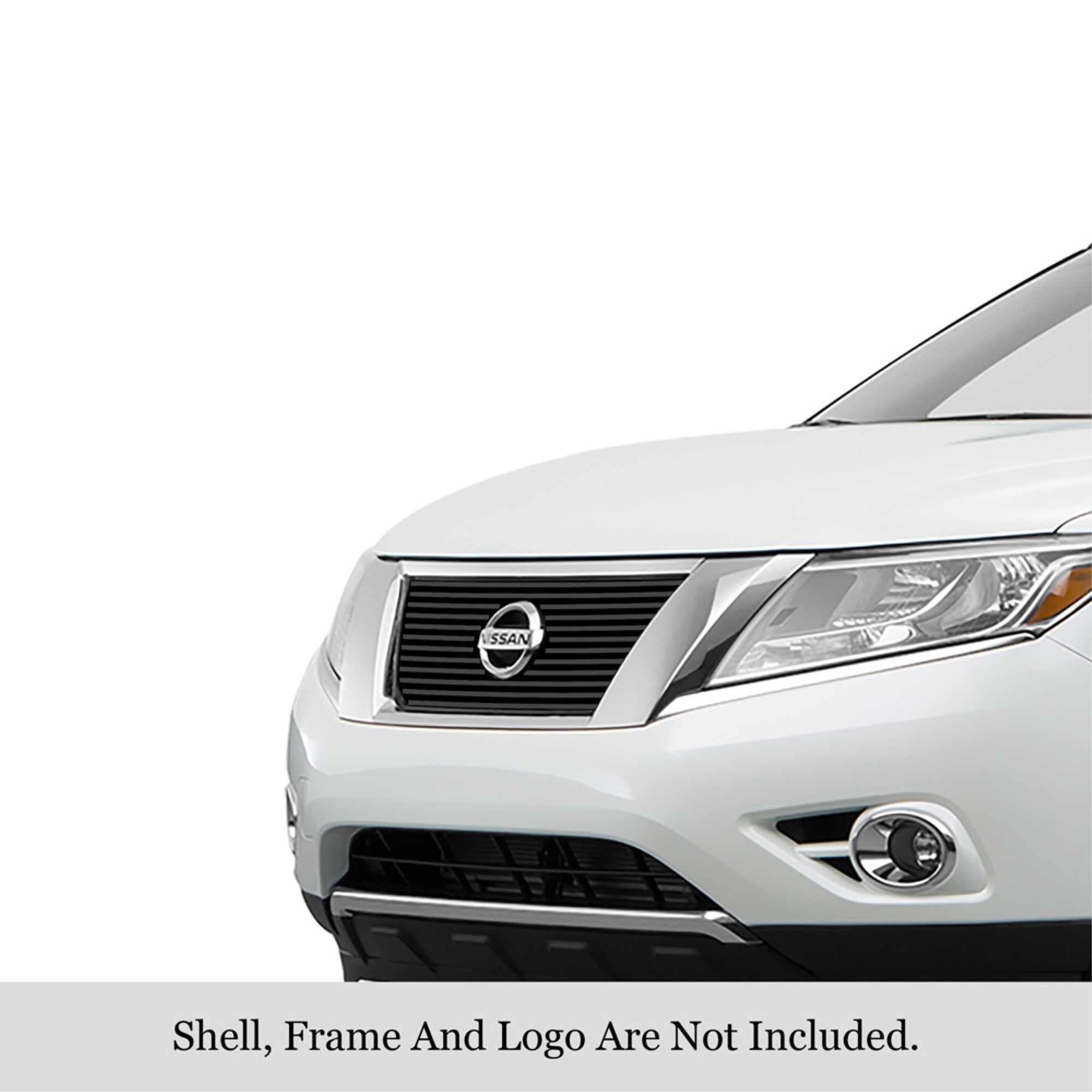 2013-2016 Nissan Pathfinder Stainless Steel Black Powder Coated Finish 8X6 Horizontal Billet Black Stainless Steel Billet Grille