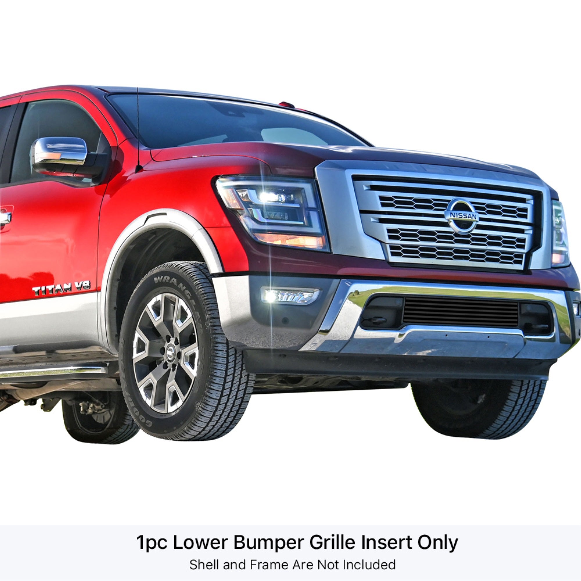 2016-2019 Nissan Titan Not For Models With Tow Hook Stainless Steel Black Powder Coated Finish 8X6 Horizontal Billet Black Stainless Steel Billet Grille