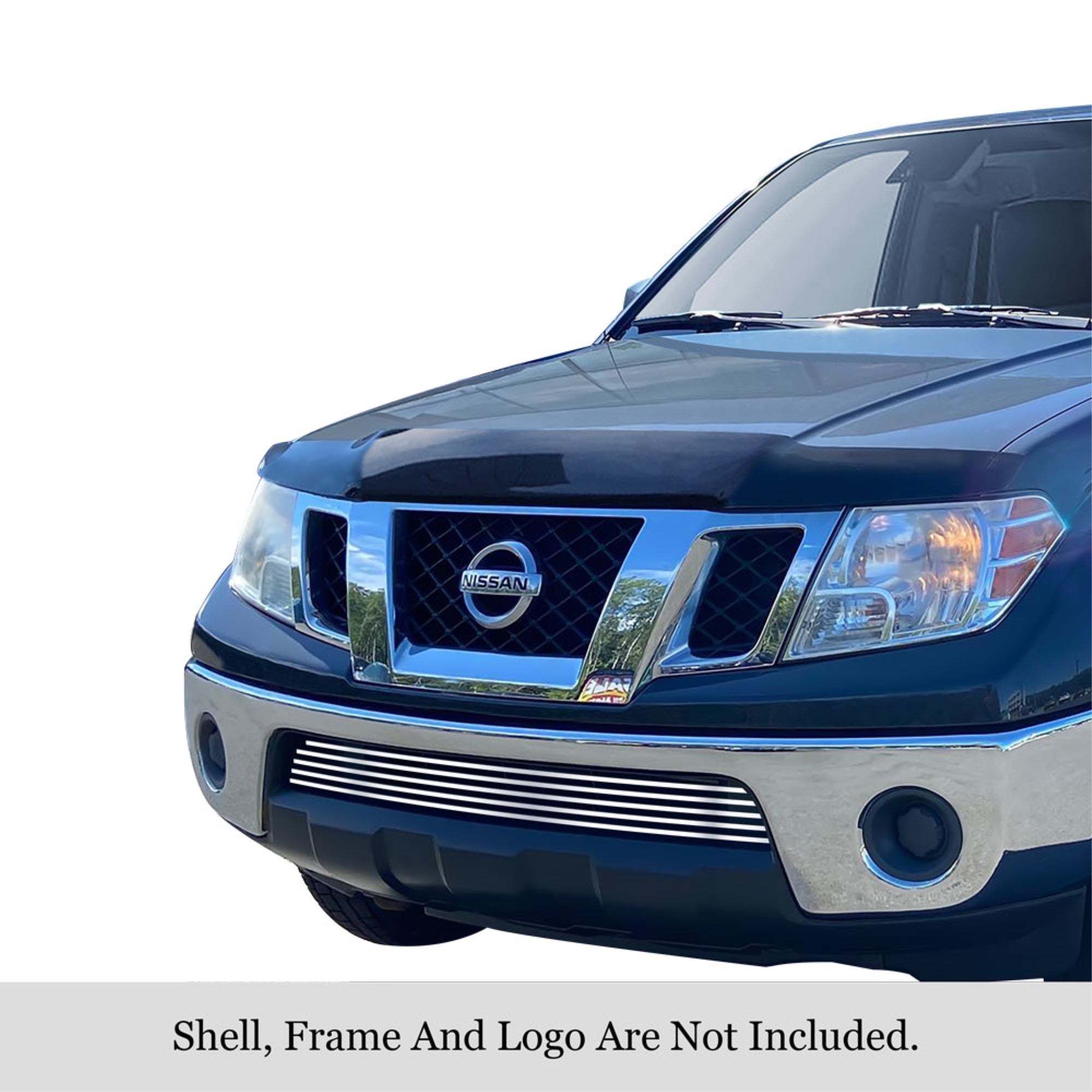 2005-2008 Nissan Frontier All Model/2009-2021 Nissan Frontier (Only Fit Model With Chrome Bumper Not Fit Pro-4X Model)/2005-2007 Nissan Pathfinder 304 Stainless Steel Polished Finish 8X6 Horizontal Billet Stainless Steel Billet Grille