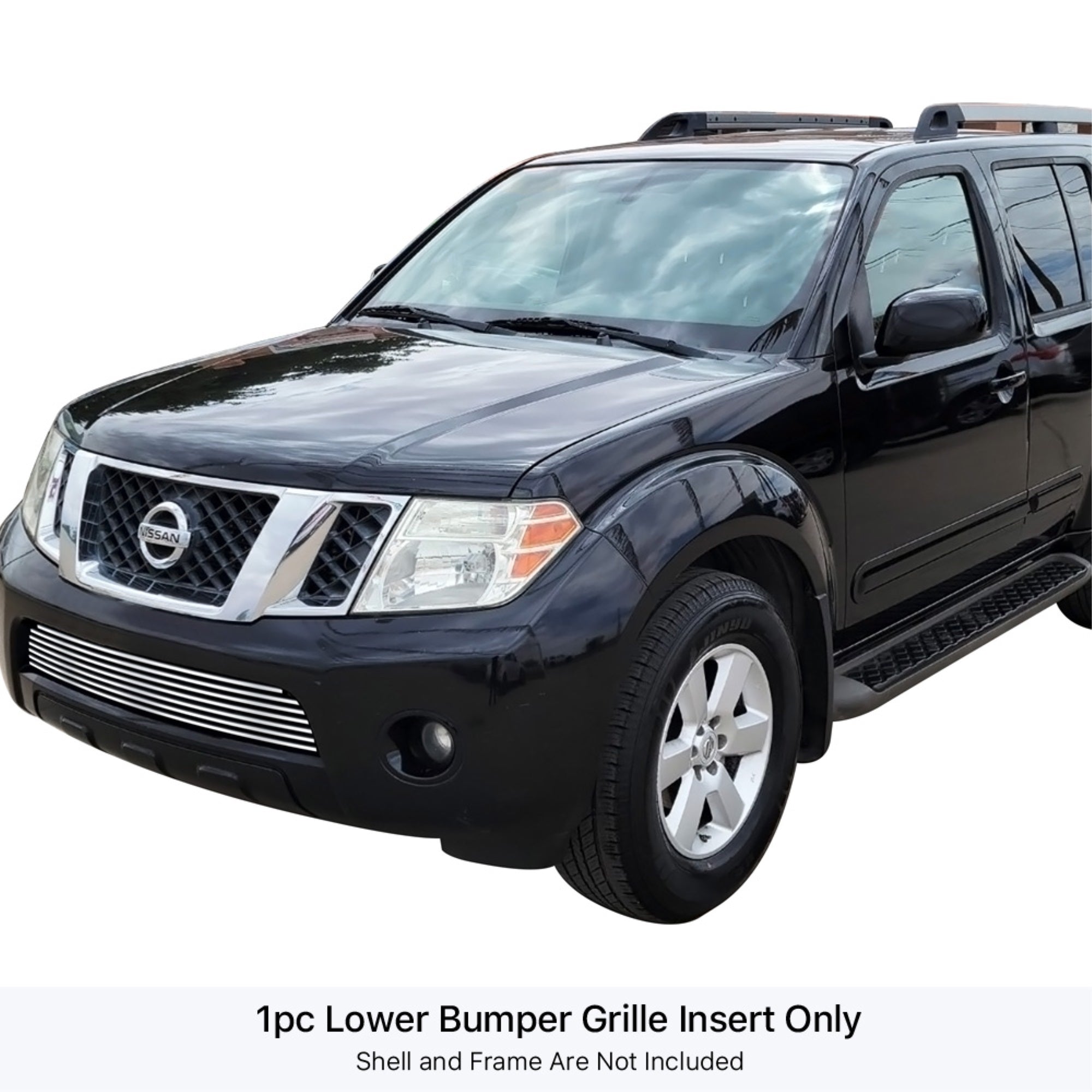 2008-2012 Nissan Pathfinder 304 Stainless Steel Polished Finish Horizontal Billet Stainless Steel Billet Grille