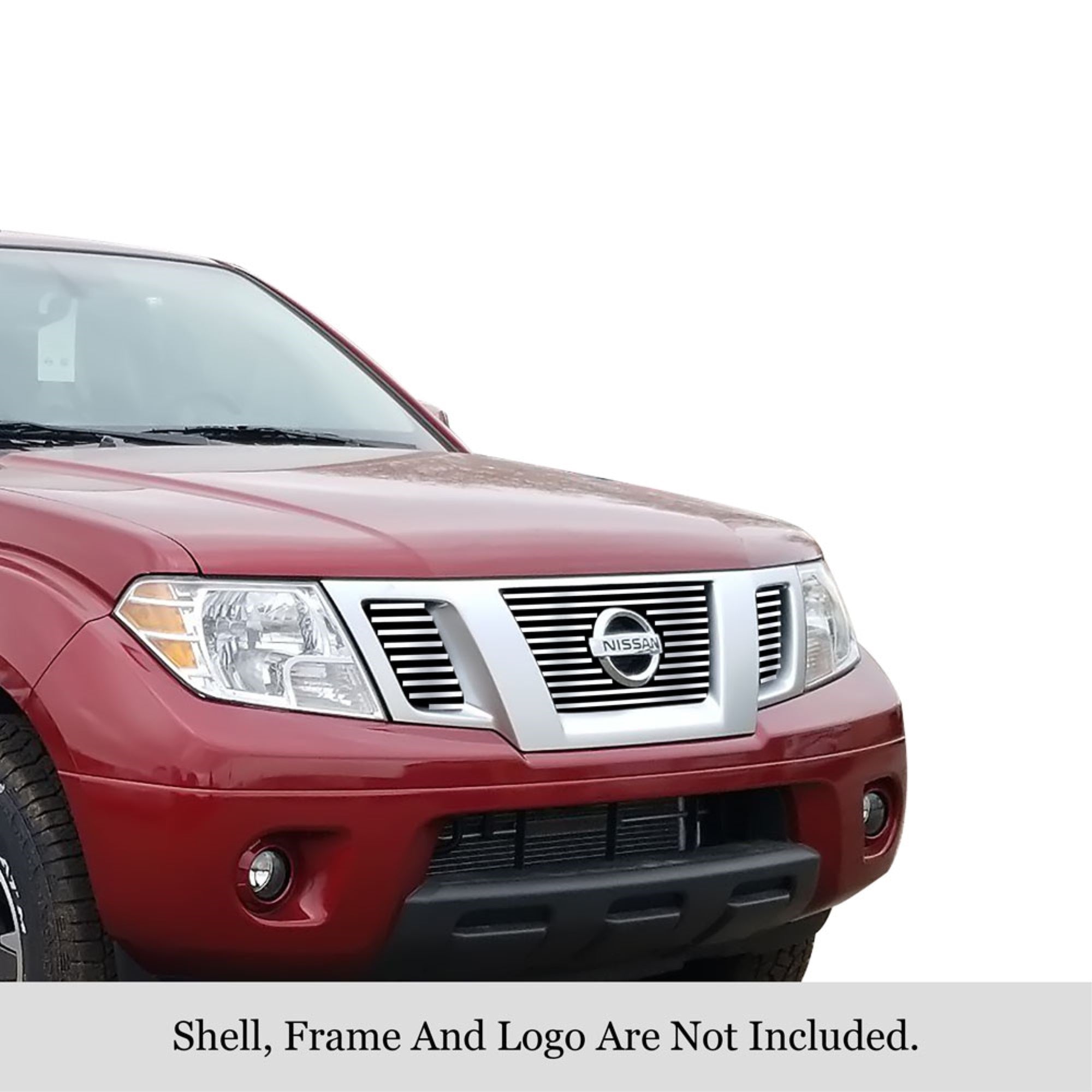 2009-2021 Nissan Frontier 304 Stainless Steel Polished Finish 8X6 Horizontal Billet Stainless Steel Billet Grille