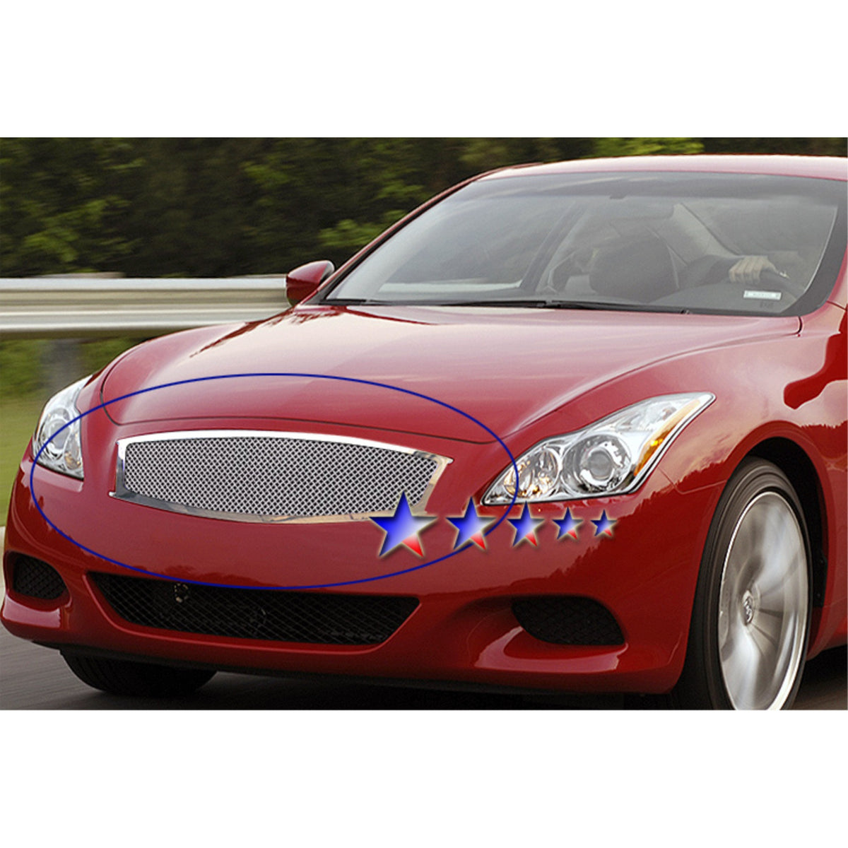 2008-2011 Infiniti G37  Coupe Stainless Steel Polished Finish 1.8 Mm Wire Mesh Mesh Grille