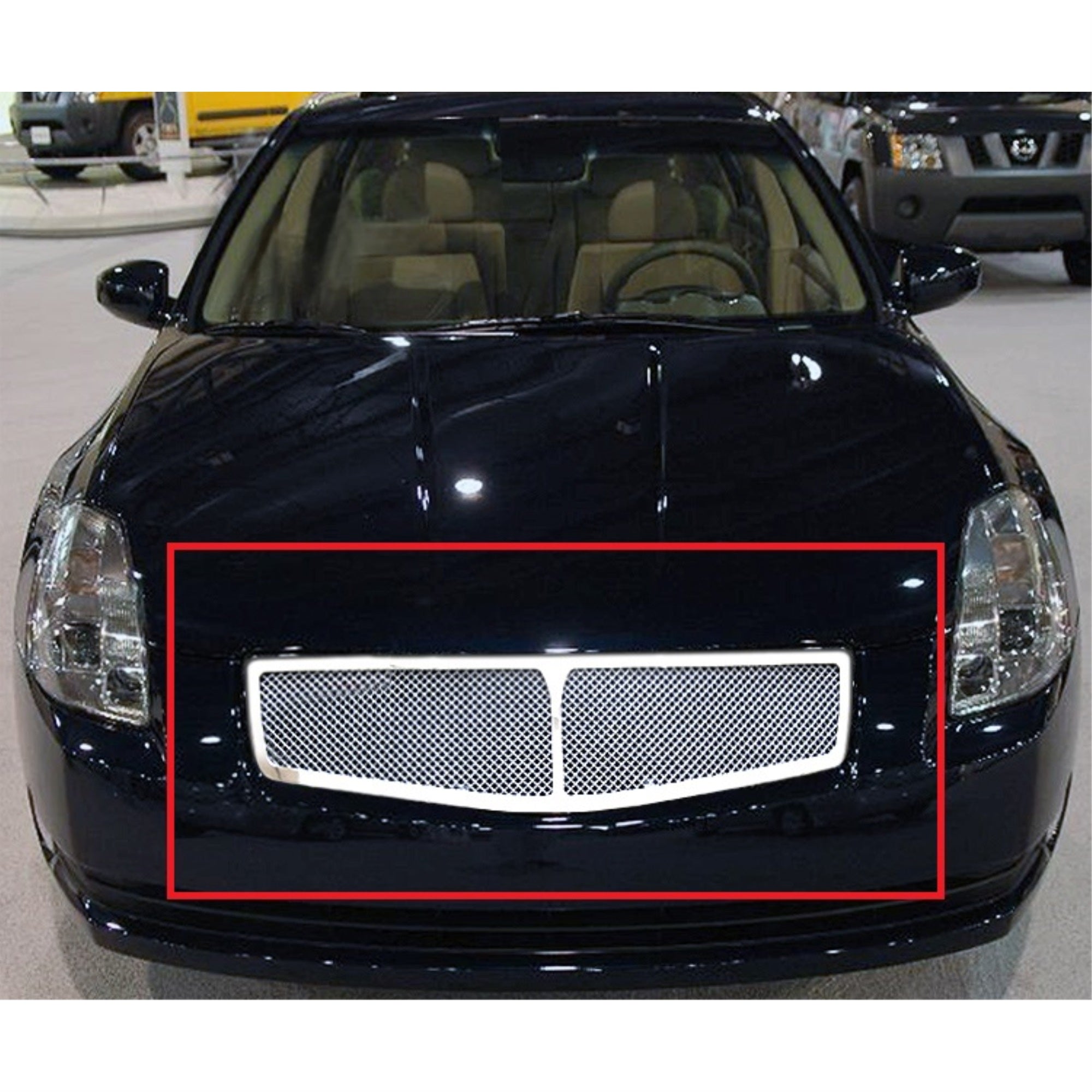 2004-2006 Nissan Maxima Stainless Steel Polished Finish 1.8 Mm Wire Mesh Mesh Grille