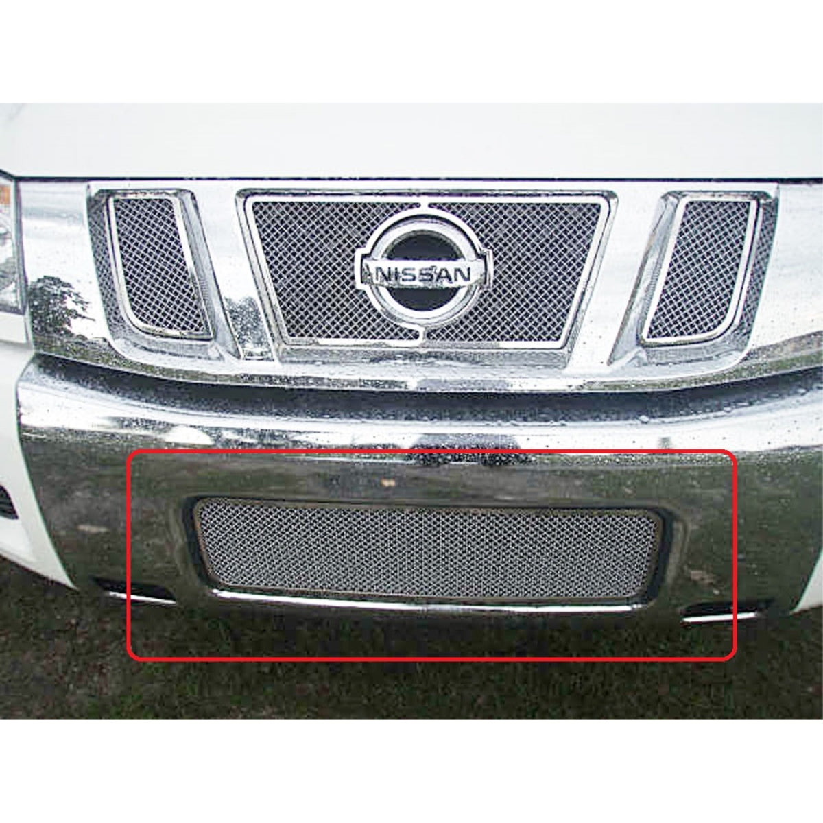 2004-2007 Nissan Armada /2004-2015 Nissan Titan Stainless Steel Polished Finish 1.8 Mm Wire Mesh Mesh Grille