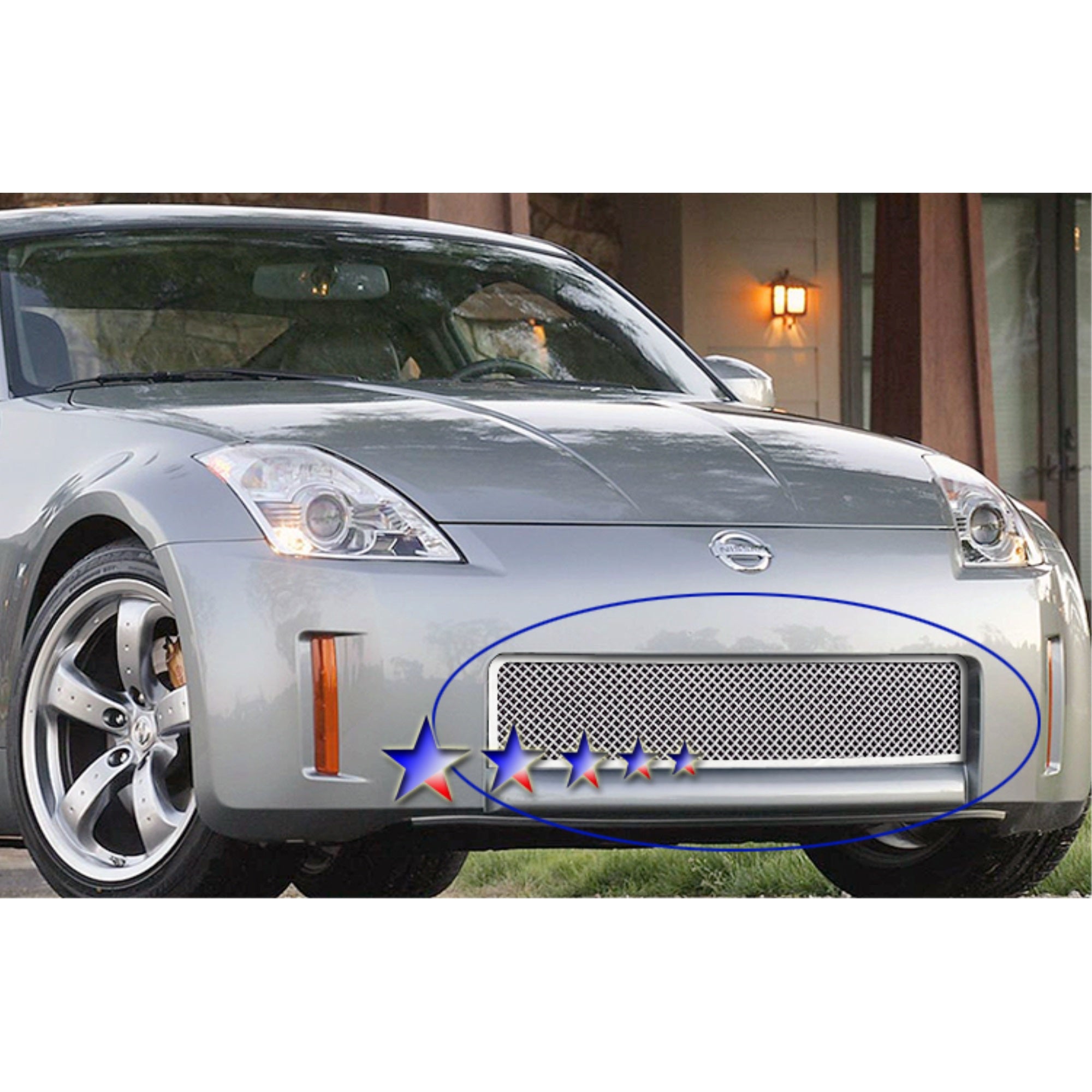 2006-2007 Nissan 350Z Stainless Steel Polished Finish 2.5 Mm Wire Mesh Mesh Grille