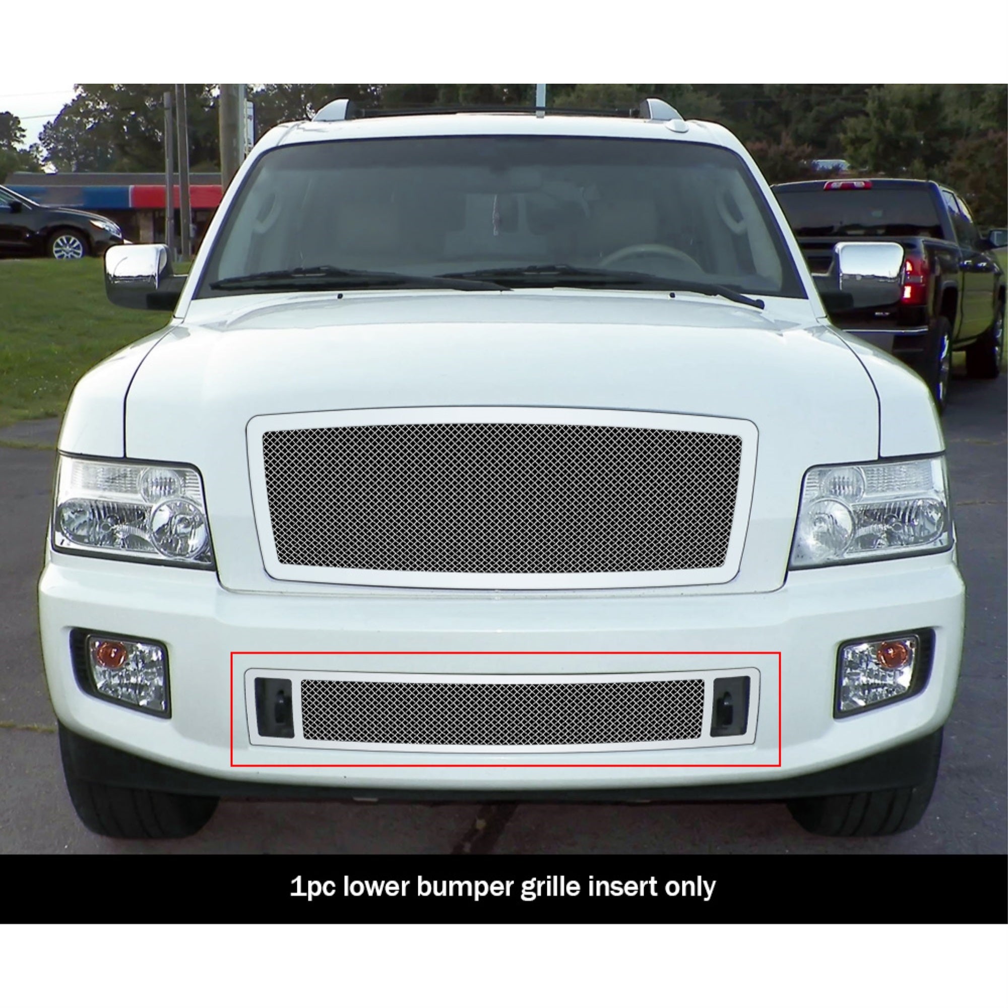 2004-2010 Infiniti Qx56 Not Good For Speed Sensor Package Stainless Steel Polished Finish 1.8 Mm Wire Mesh Mesh Grille