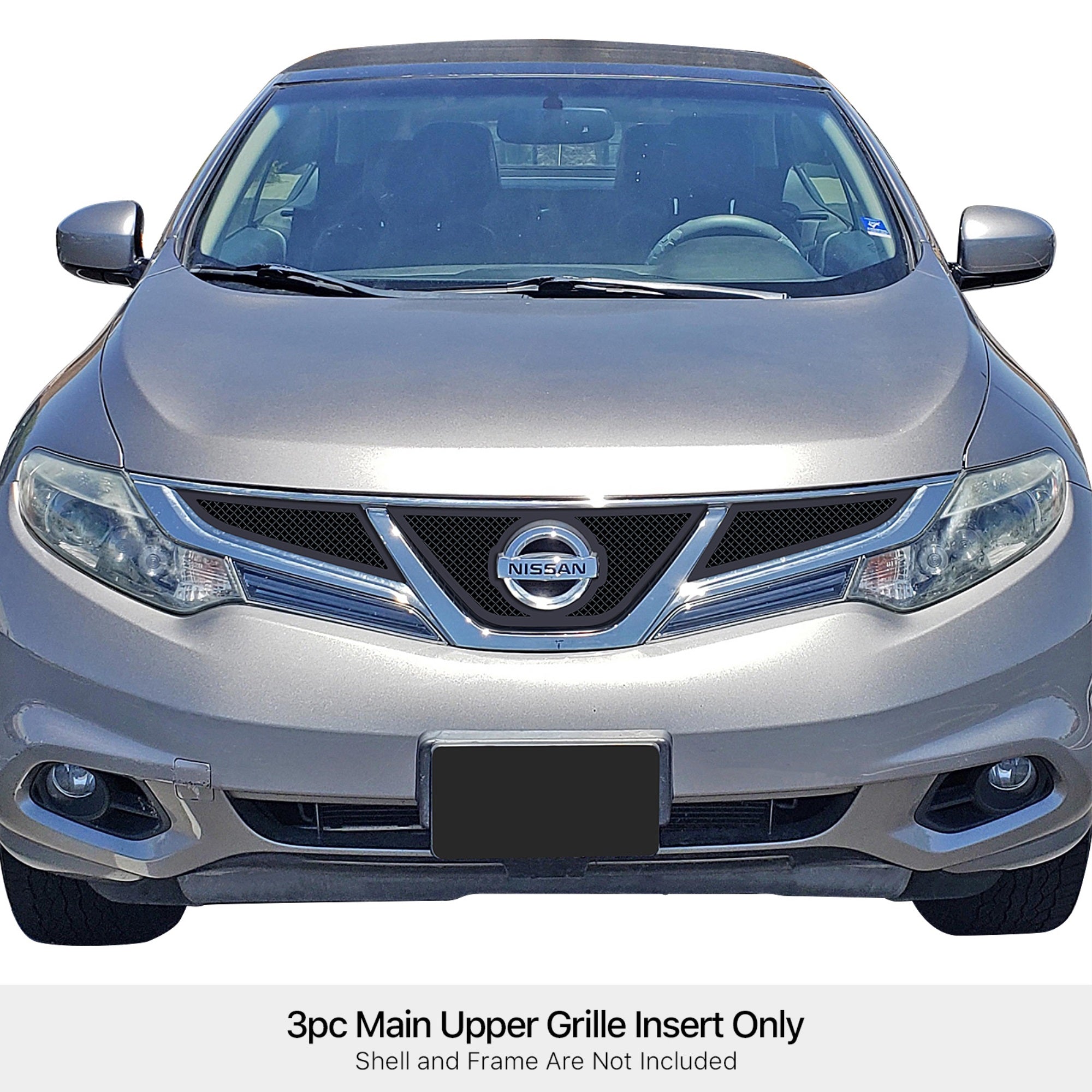 Stainless Steel Main Upper Black Wire Mesh Grille 2011-2014  Murano