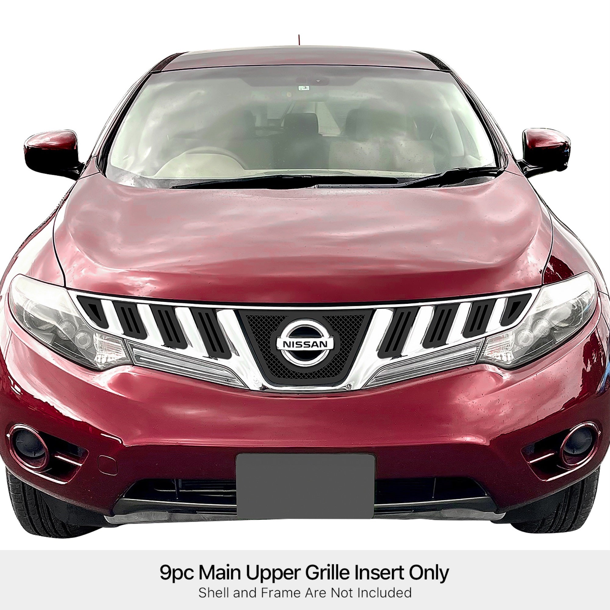 Stainless Steel Main Upper Black Wire Mesh Grille 2009-2010  Murano
