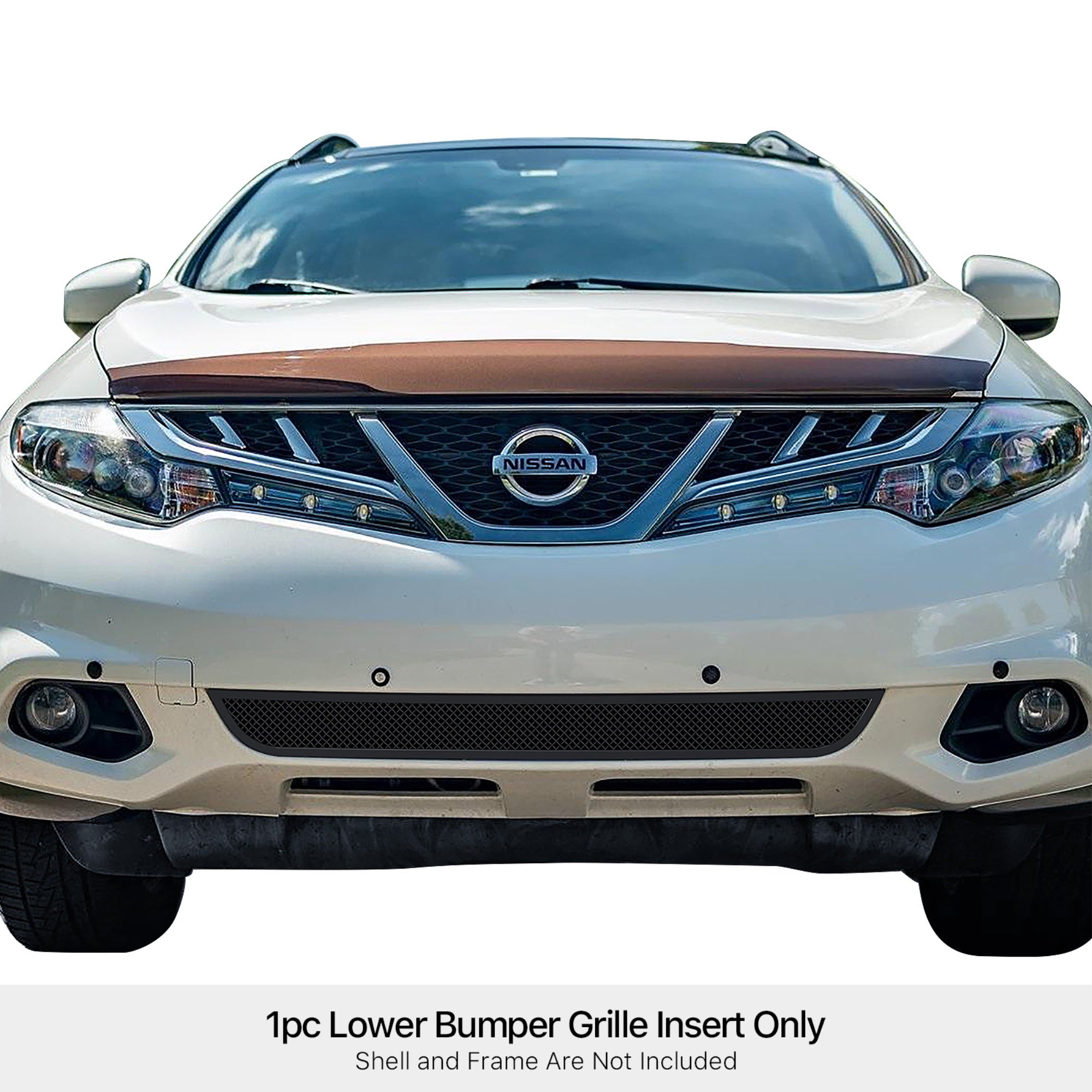 Stainless Steel Lower Bumper Black Wire Mesh Grille 2011-2014  Murano