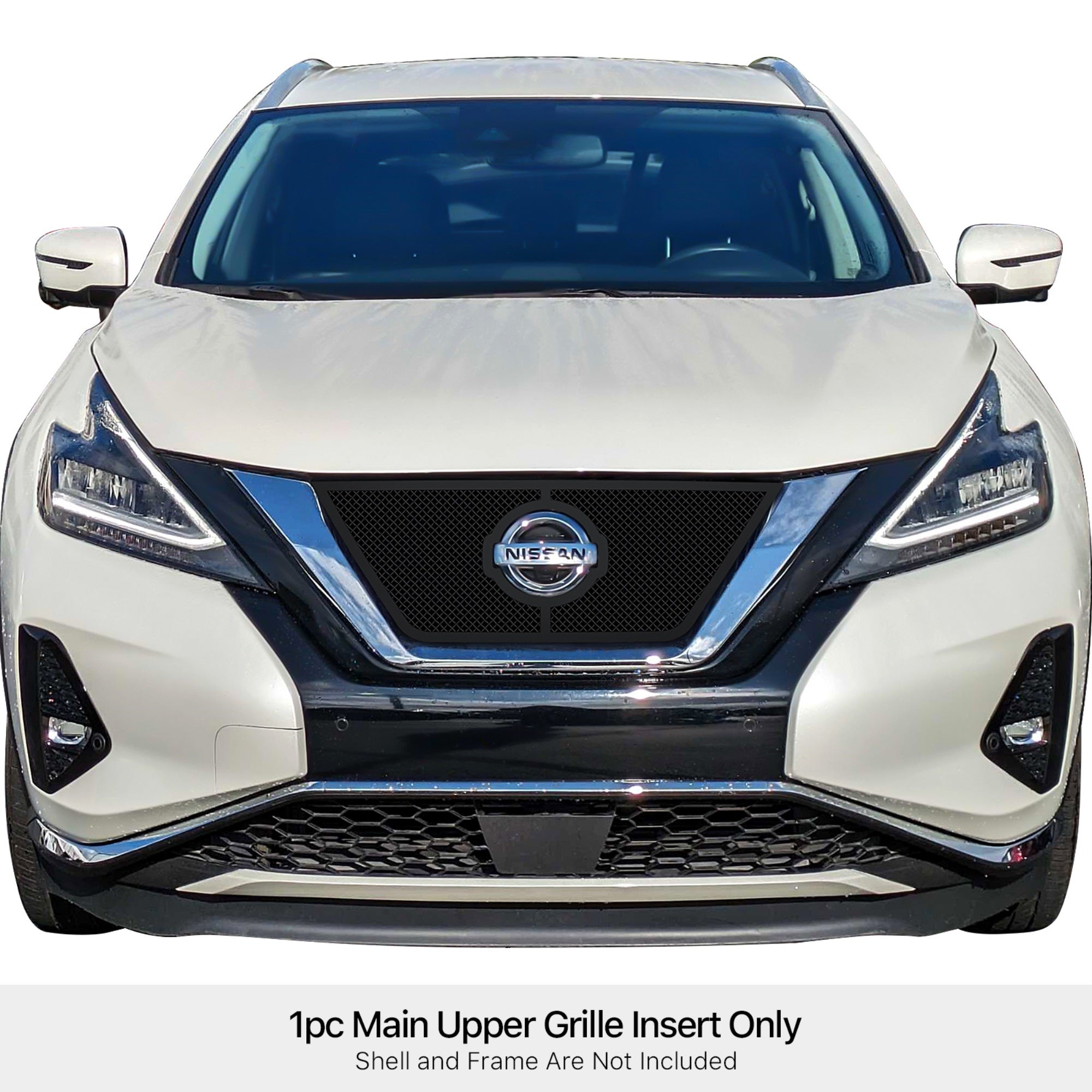 Stainless Steel Main Upper Black Wire Mesh Grille 2019-2024  Murano